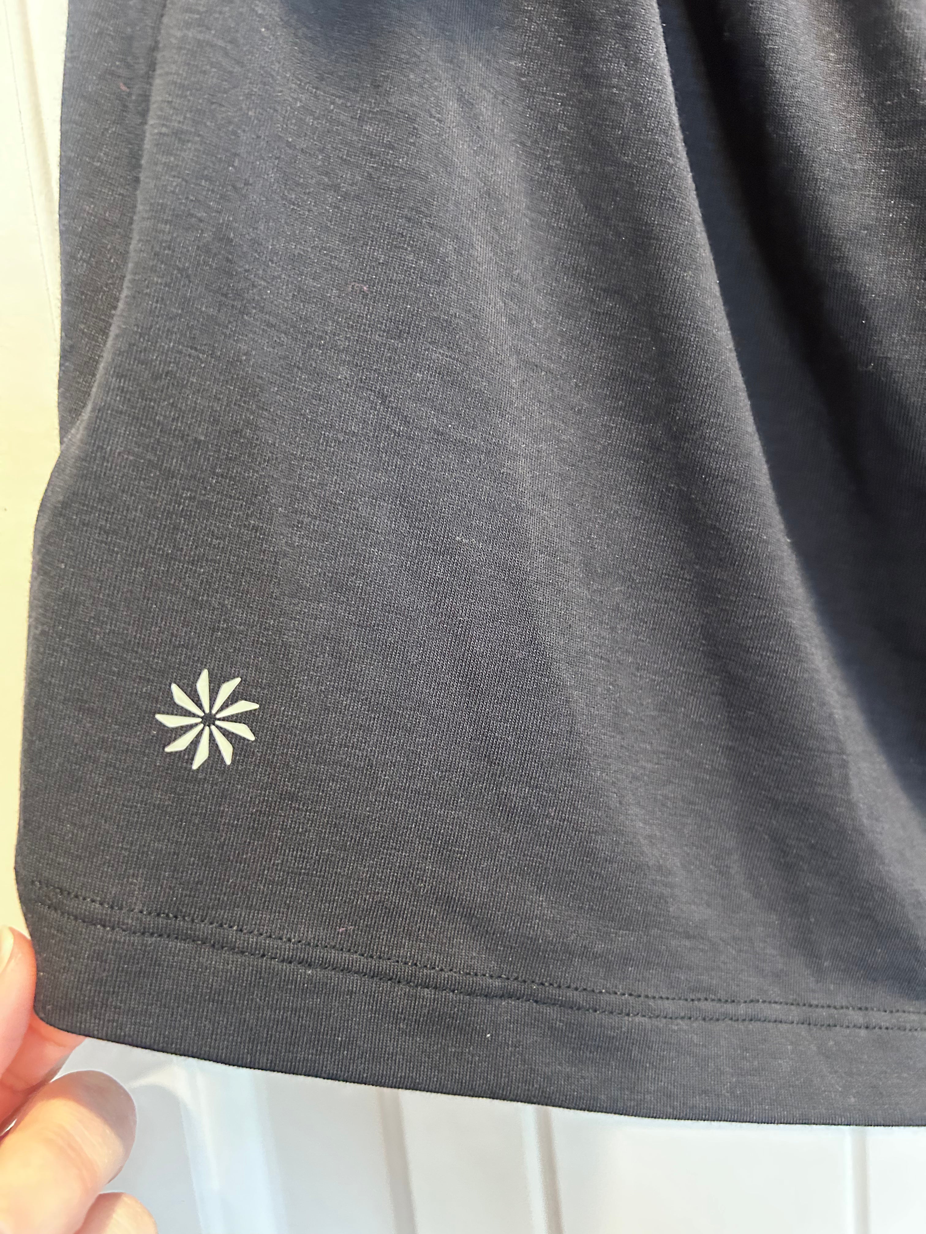 Athleta Air Out Cinch Tee Black Modal Blend Medium