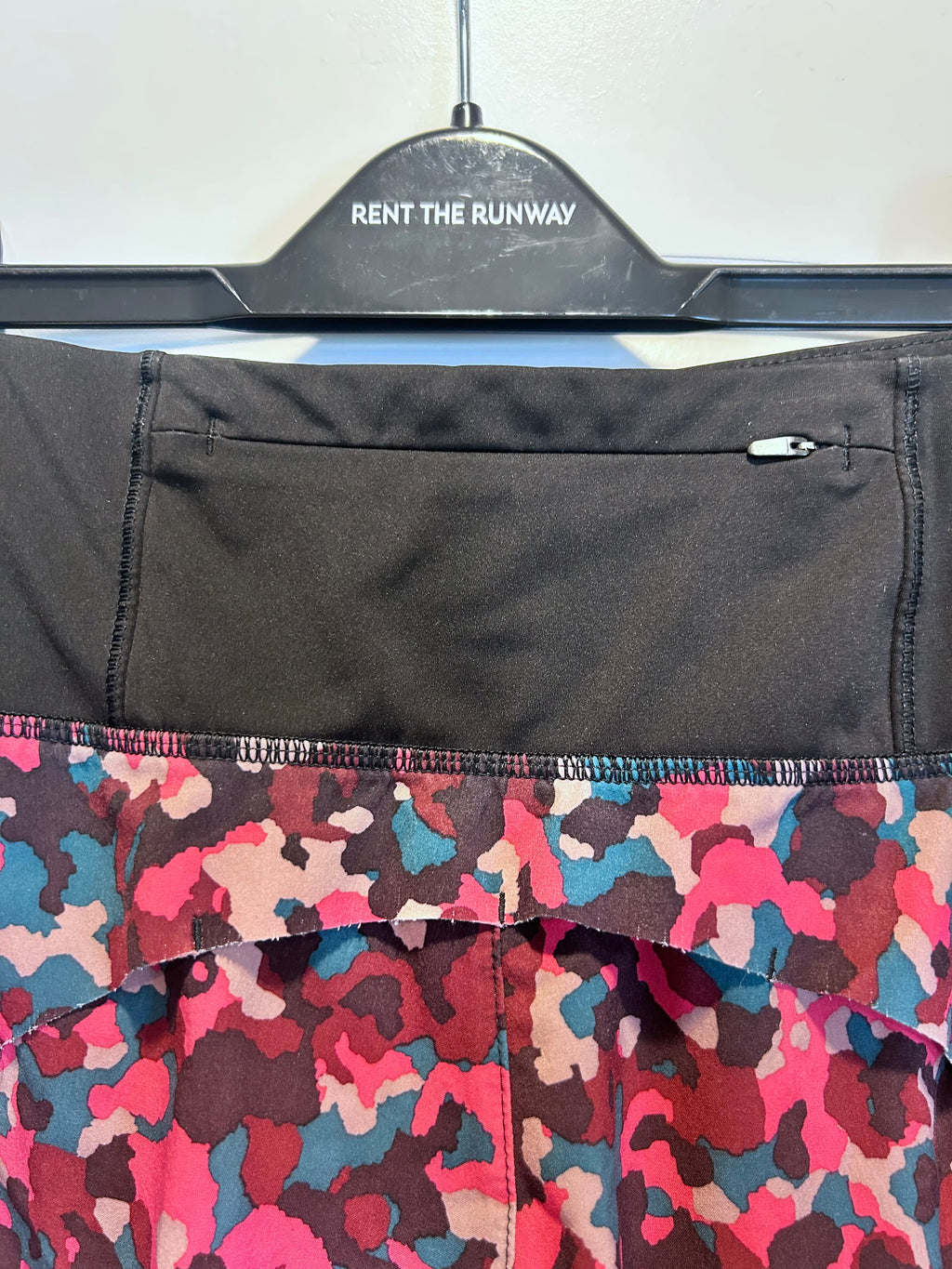 Athleta Running Free Pink Camo Shorty Shorts