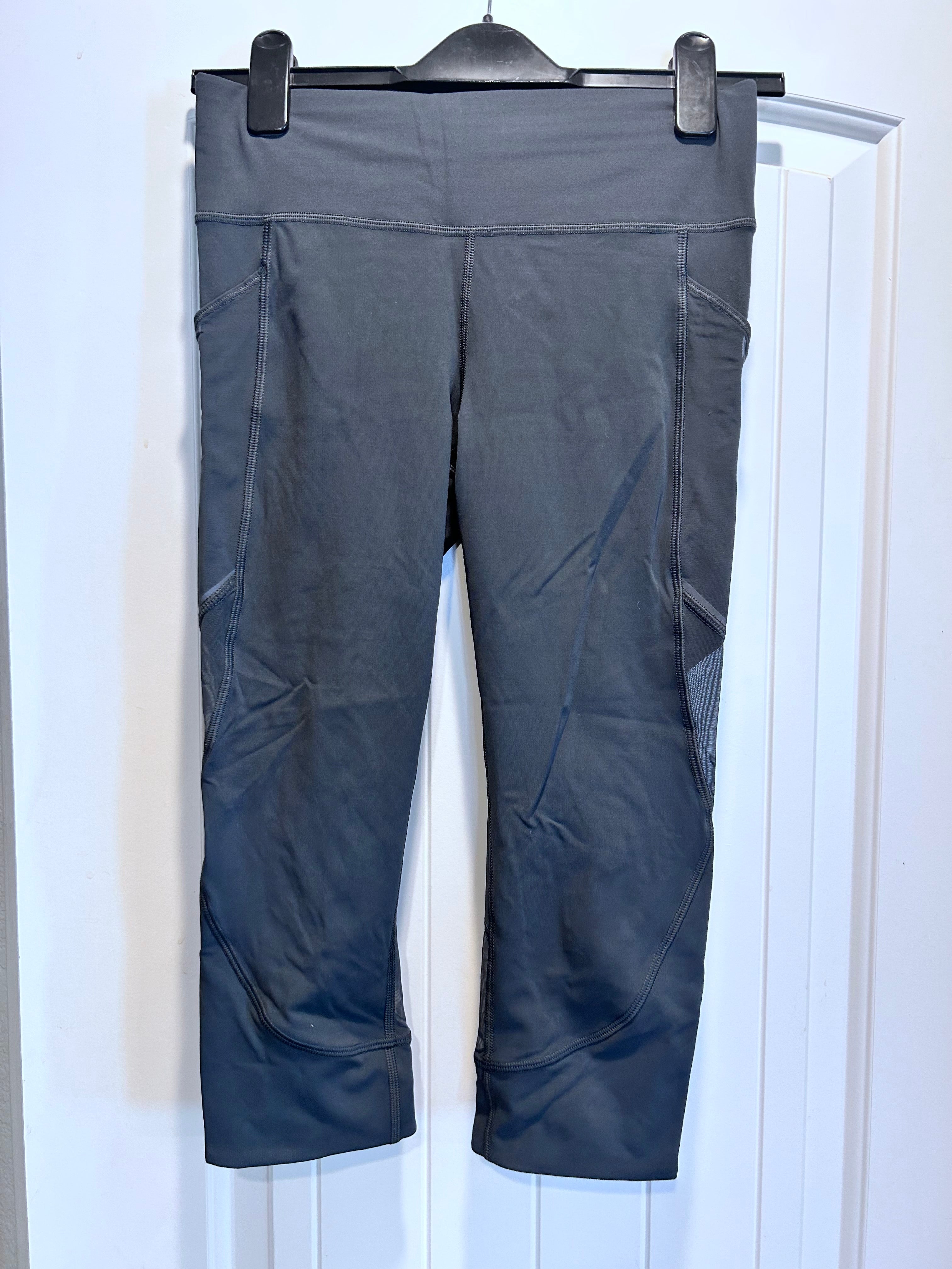 Lululemon Grey Home Stretch Crop Mesh