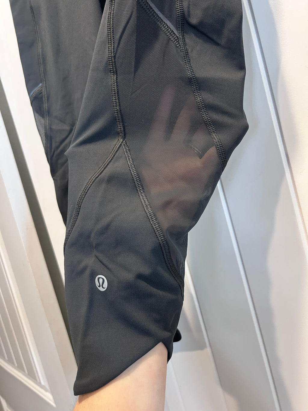 Lululemon Grey Home Stretch Crop Mesh