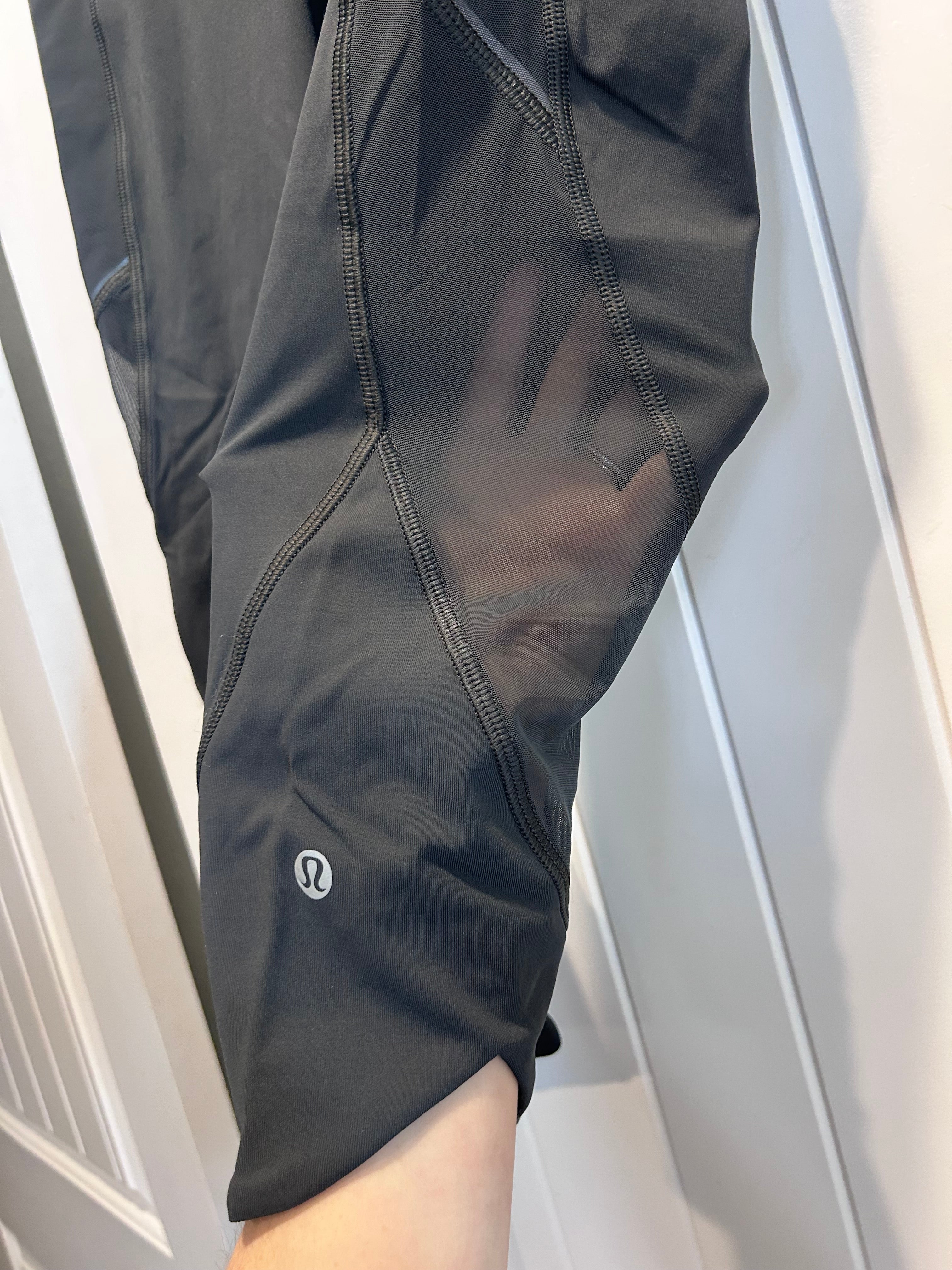 Lululemon Grey Home Stretch Crop Mesh