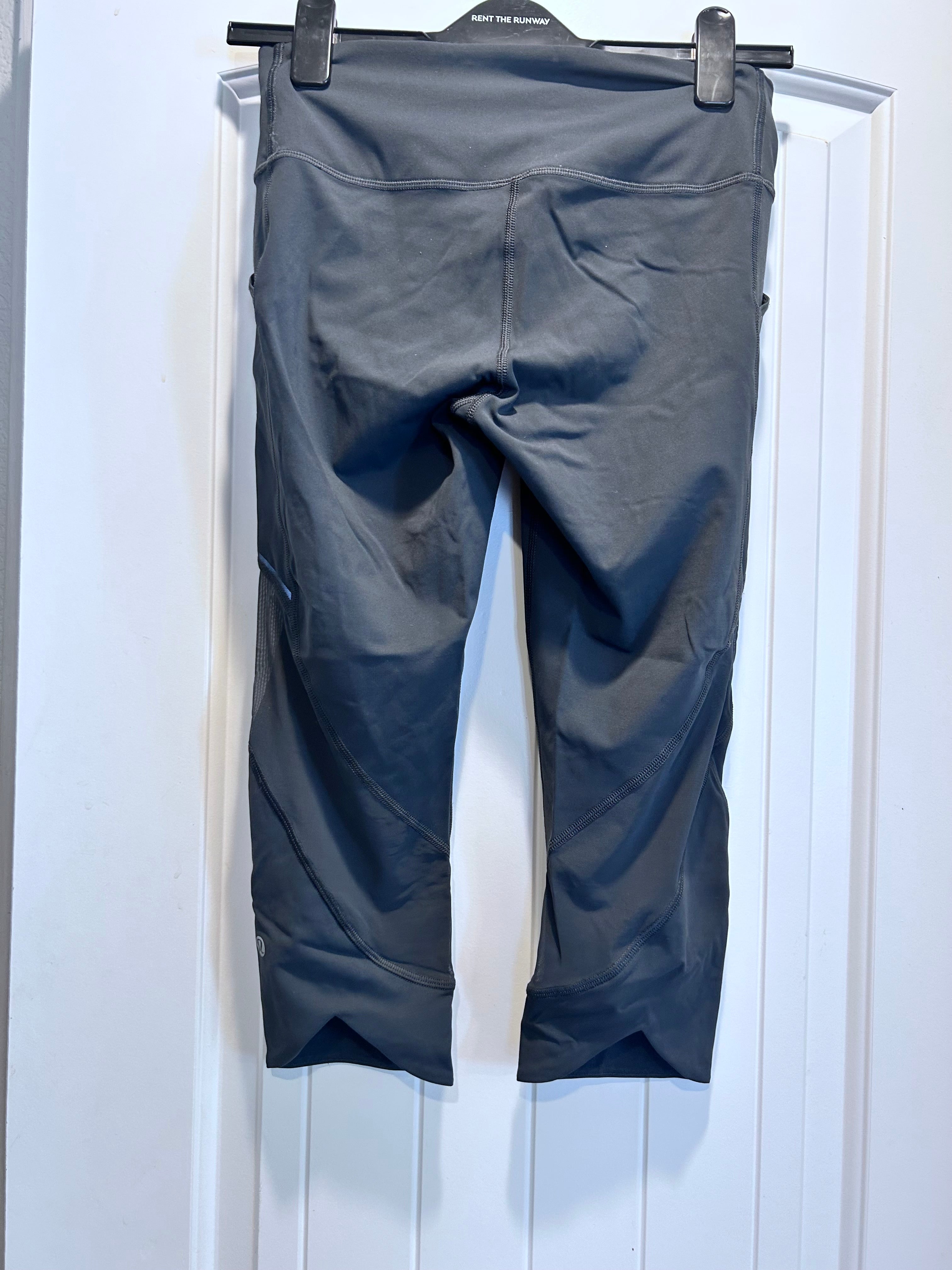 Lululemon Grey Home Stretch Crop Mesh