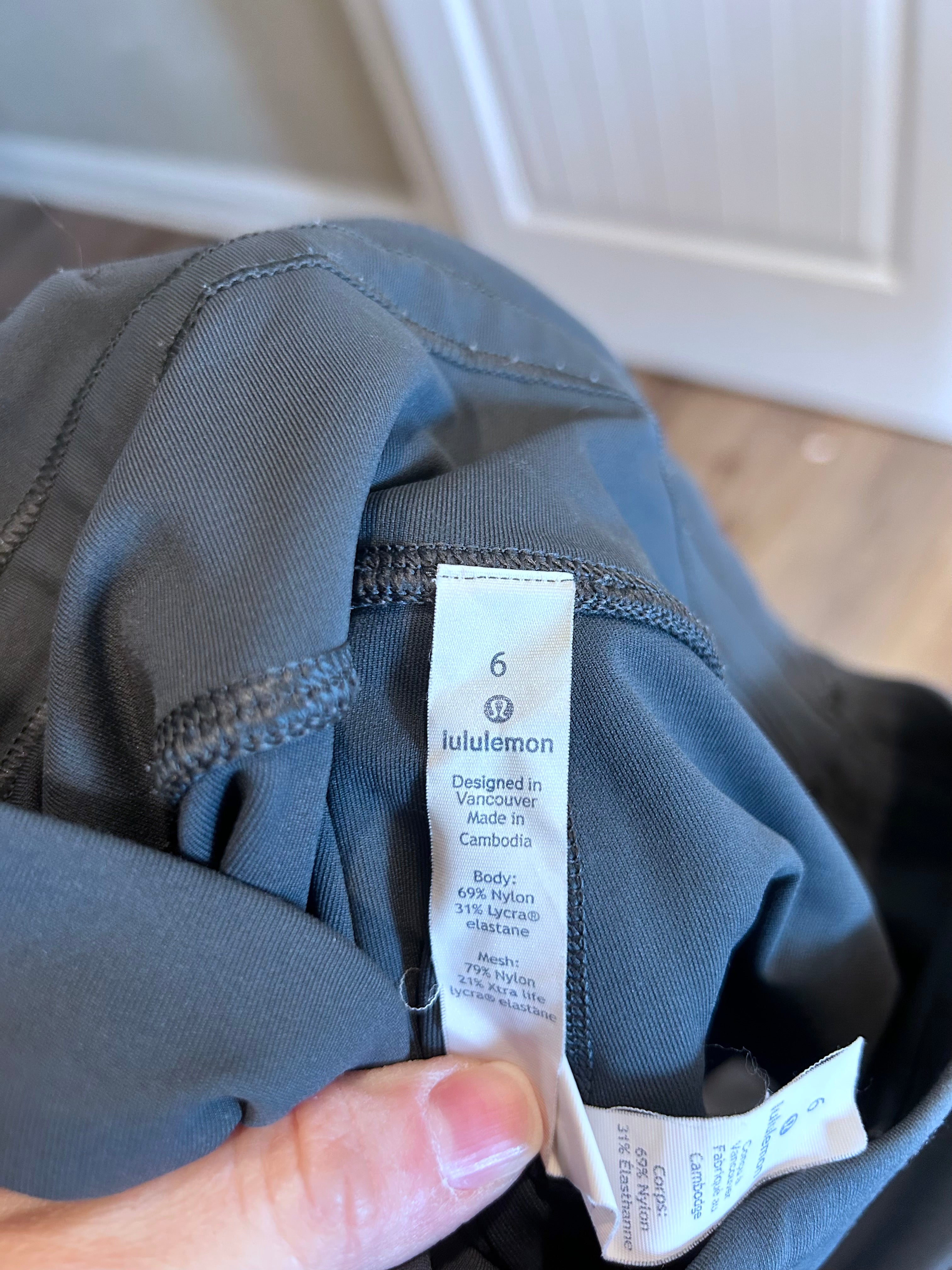 Lululemon Grey Home Stretch Crop Mesh