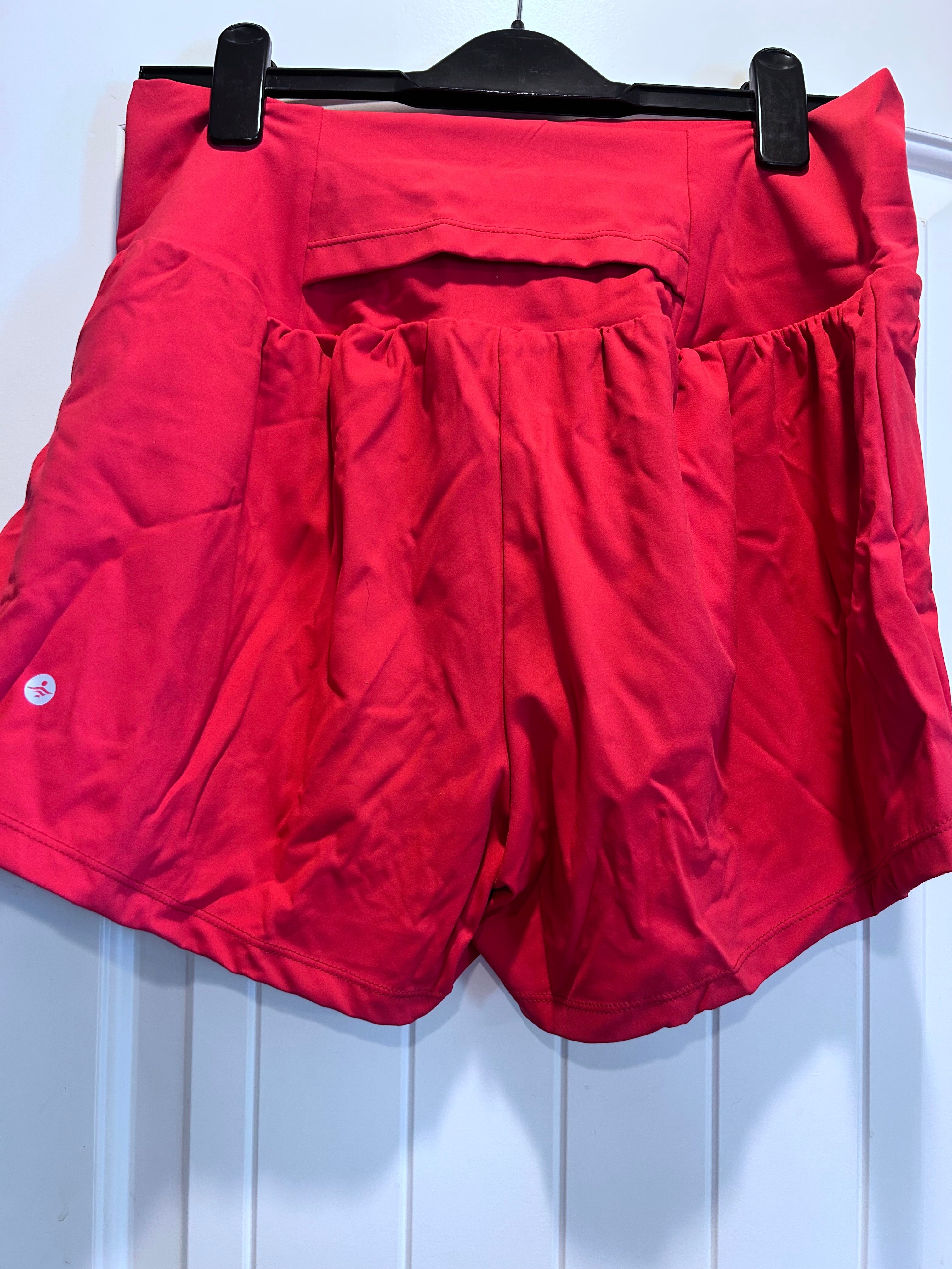 NWT Halara SoftlyZero Airy Super High Waisted Cool Touch Shorts w Pockets  RED