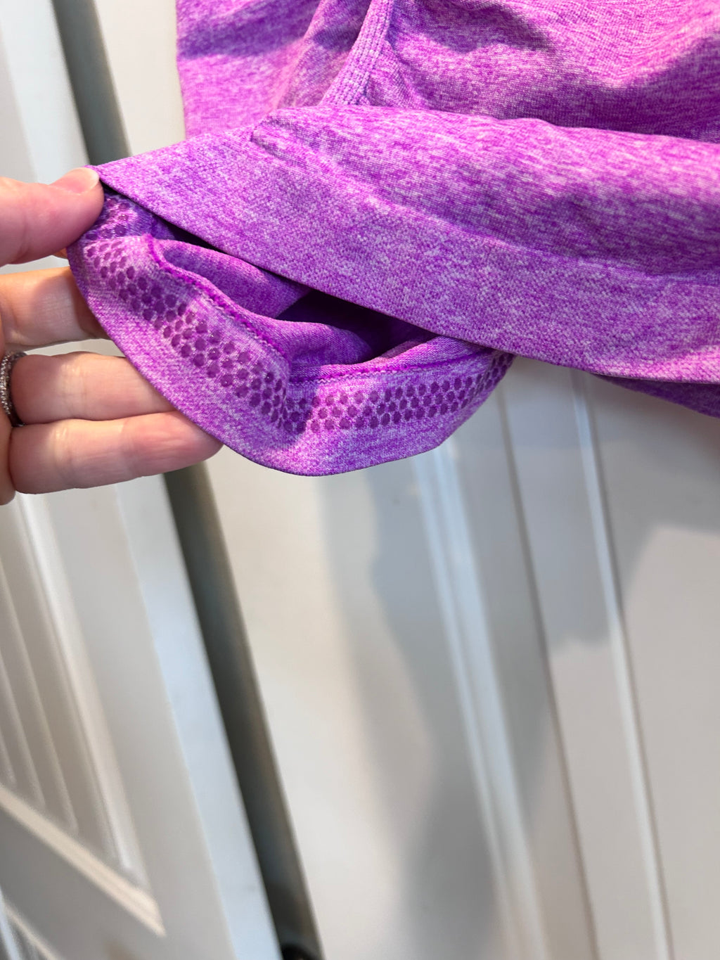 Athleta Fastest Track Ruched Tech Shirt Magenta