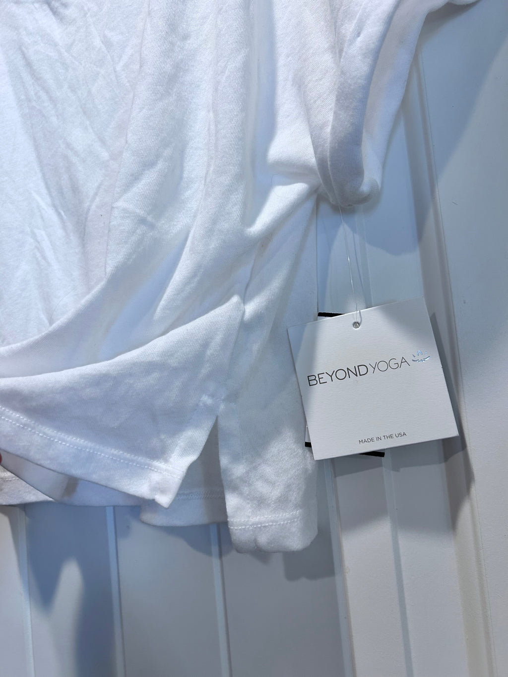 NWT Beyond Yoga Never Been Boxy Cropped Yoga Tee