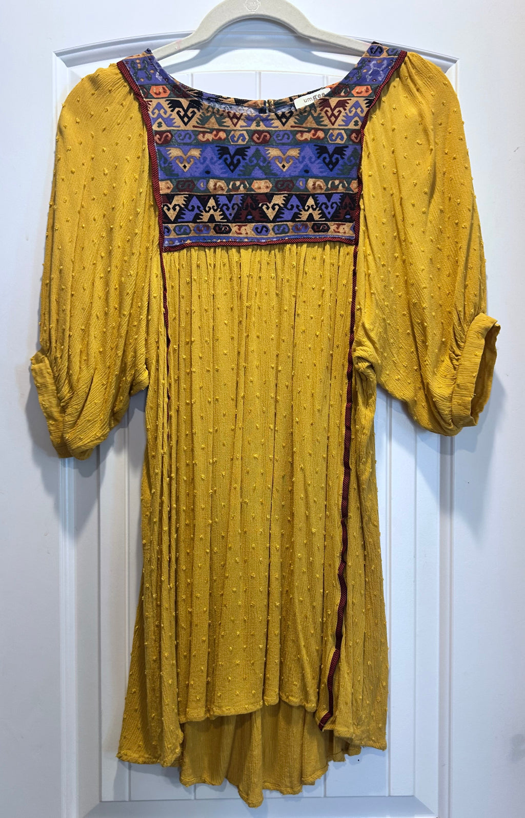 Umgee Western Star Smocked Tunic Dress/Top