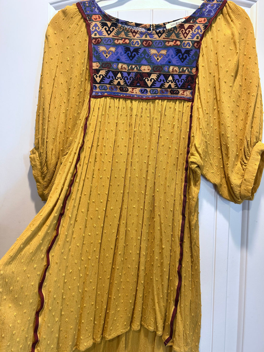 Umgee Western Star Smocked Tunic Dress/Top