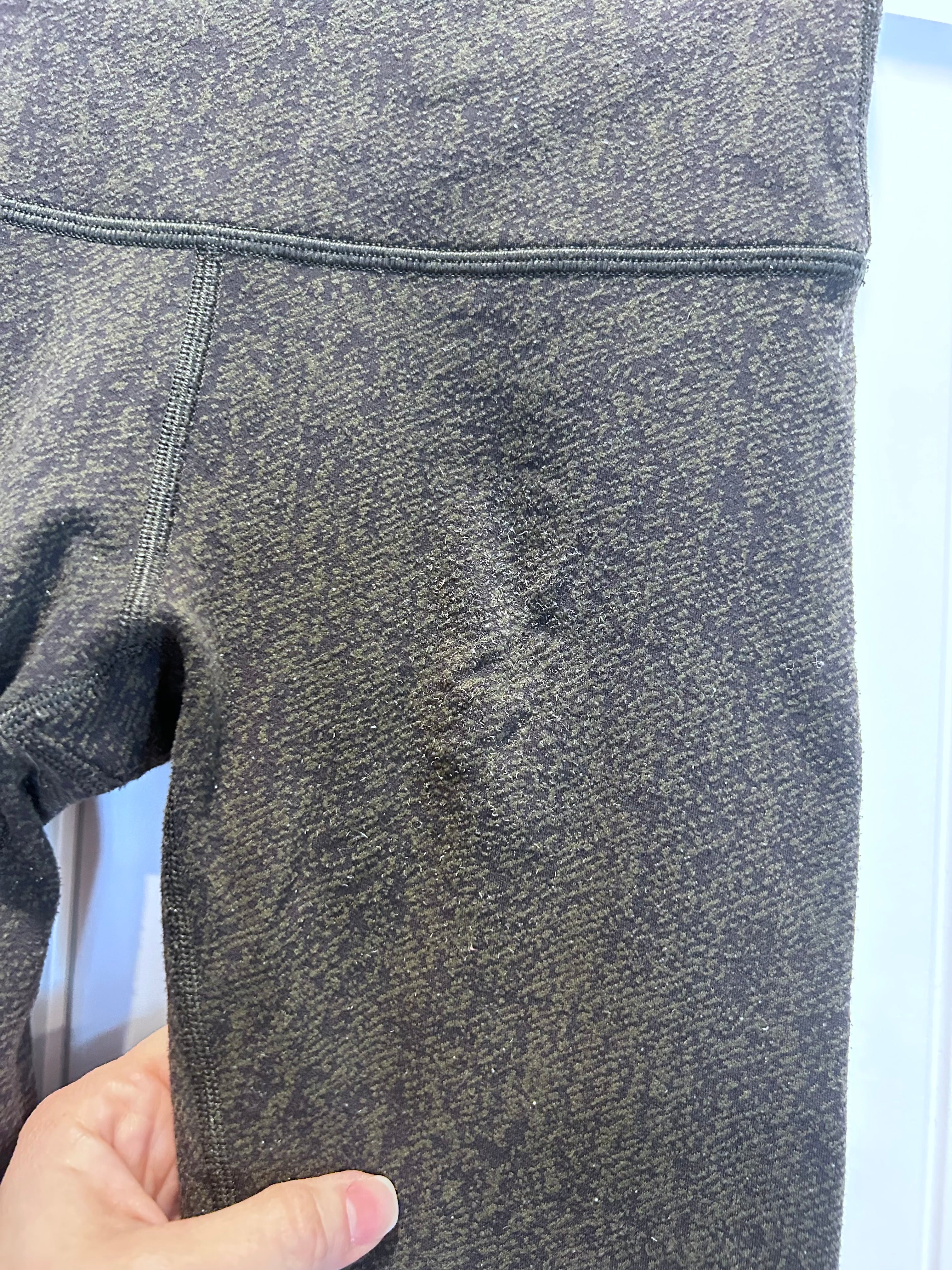 Lululemon WunderUnder High Rise 7/8 Legging Denim/Olive *flawed