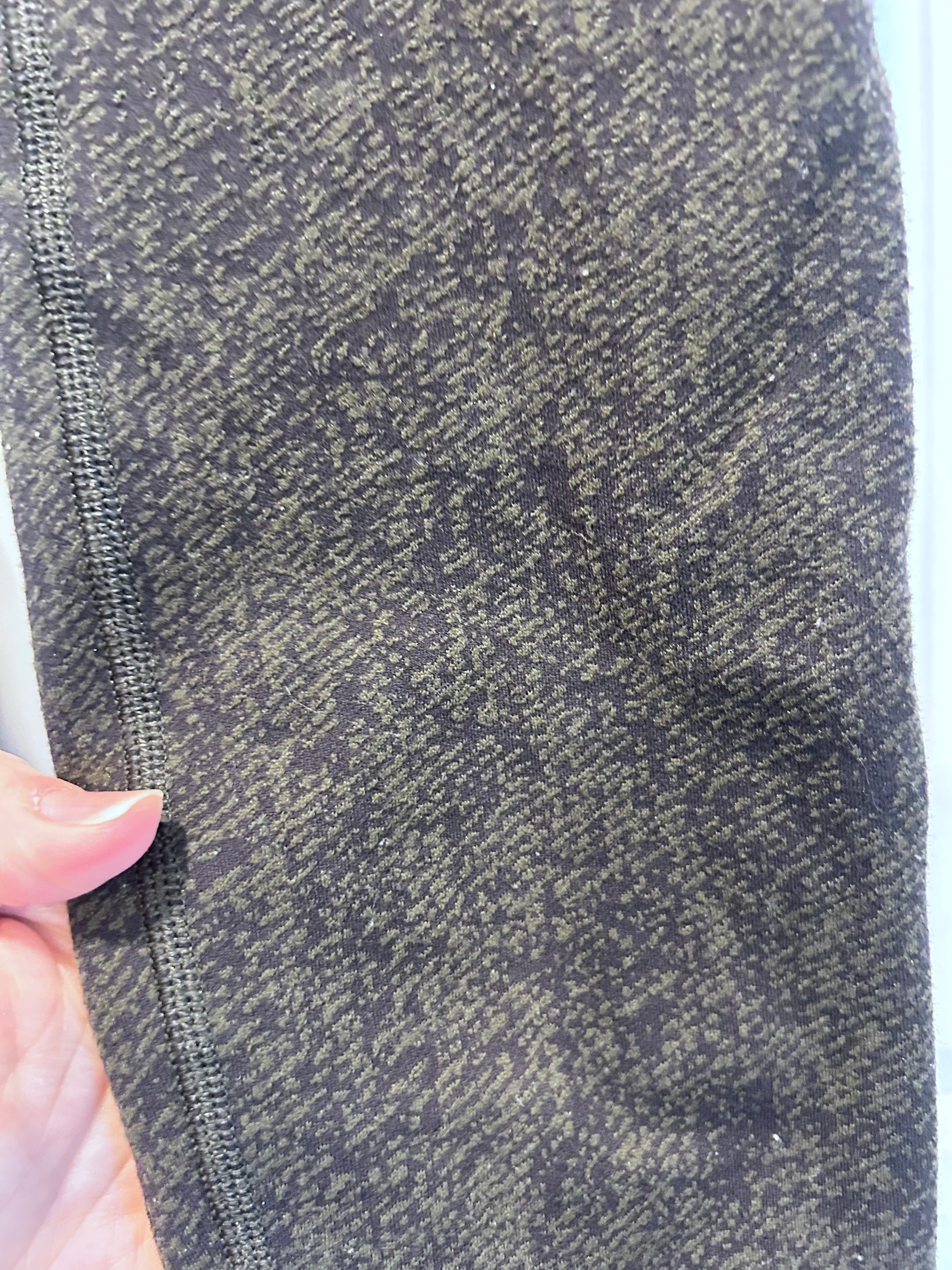 Lululemon WunderUnder High Rise 7/8 Legging Denim/Olive *flawed