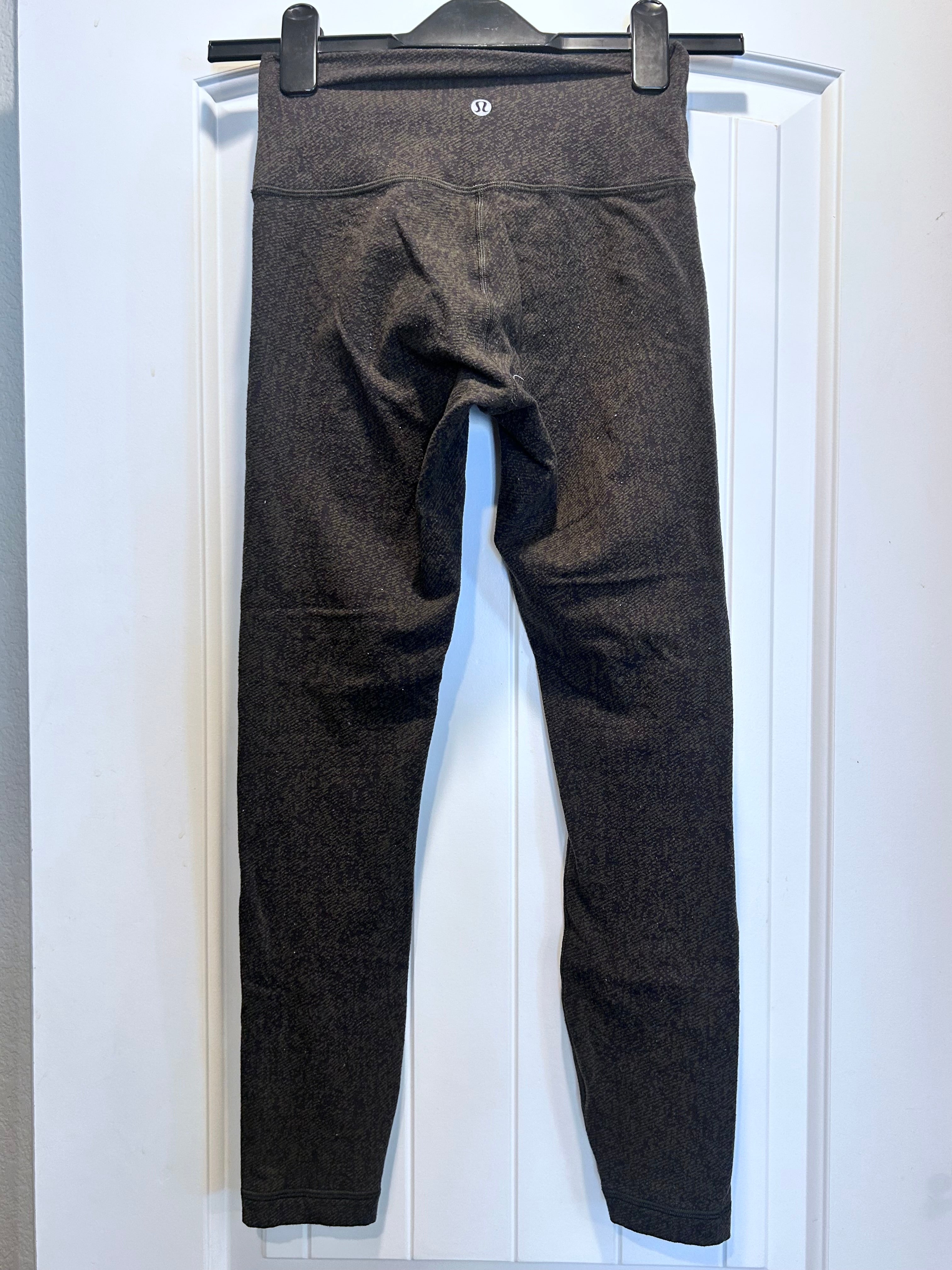 Lululemon WunderUnder High Rise 7/8 Legging Denim/Olive *flawed