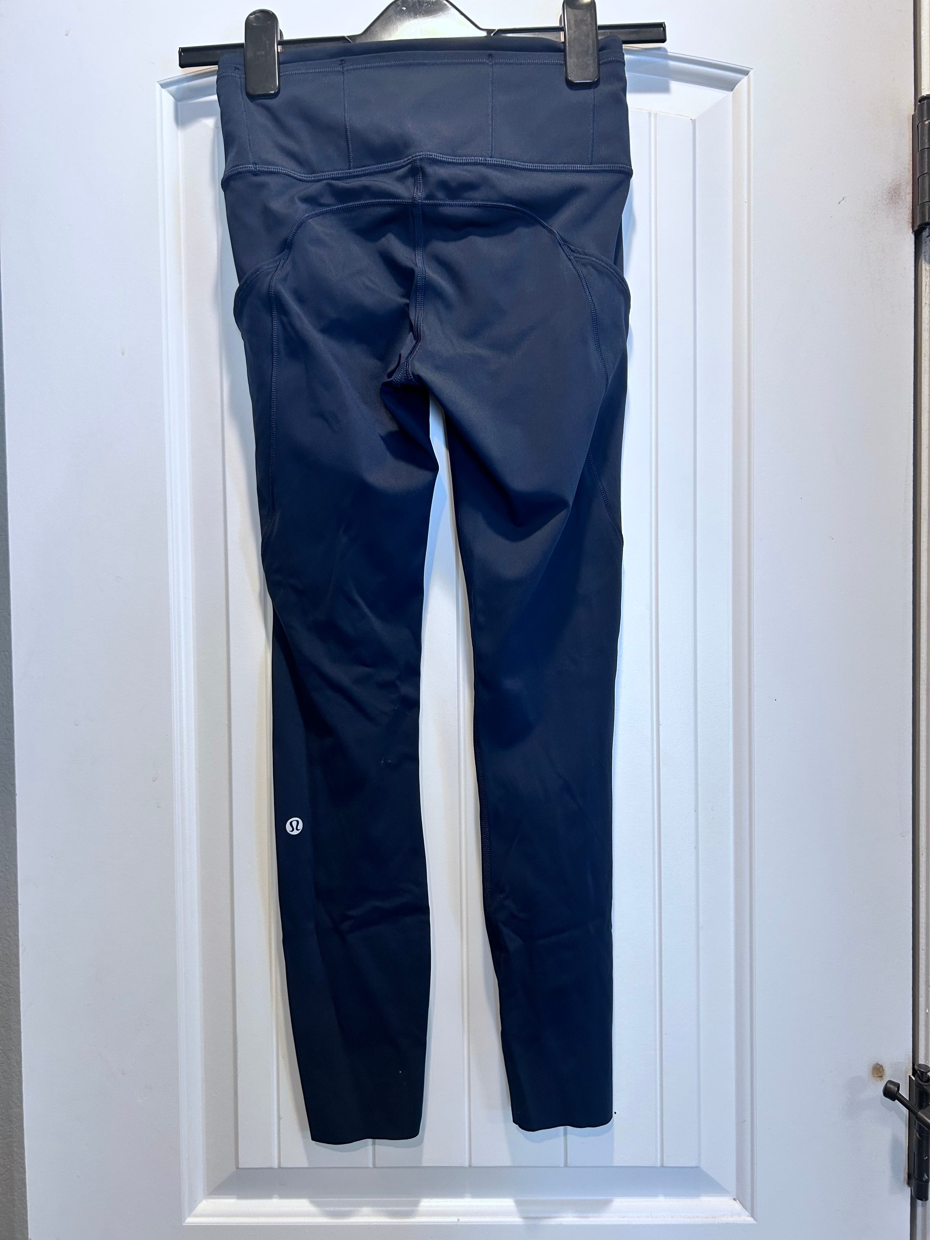 Lululemon Navy Fast Free High Rise  Leggings