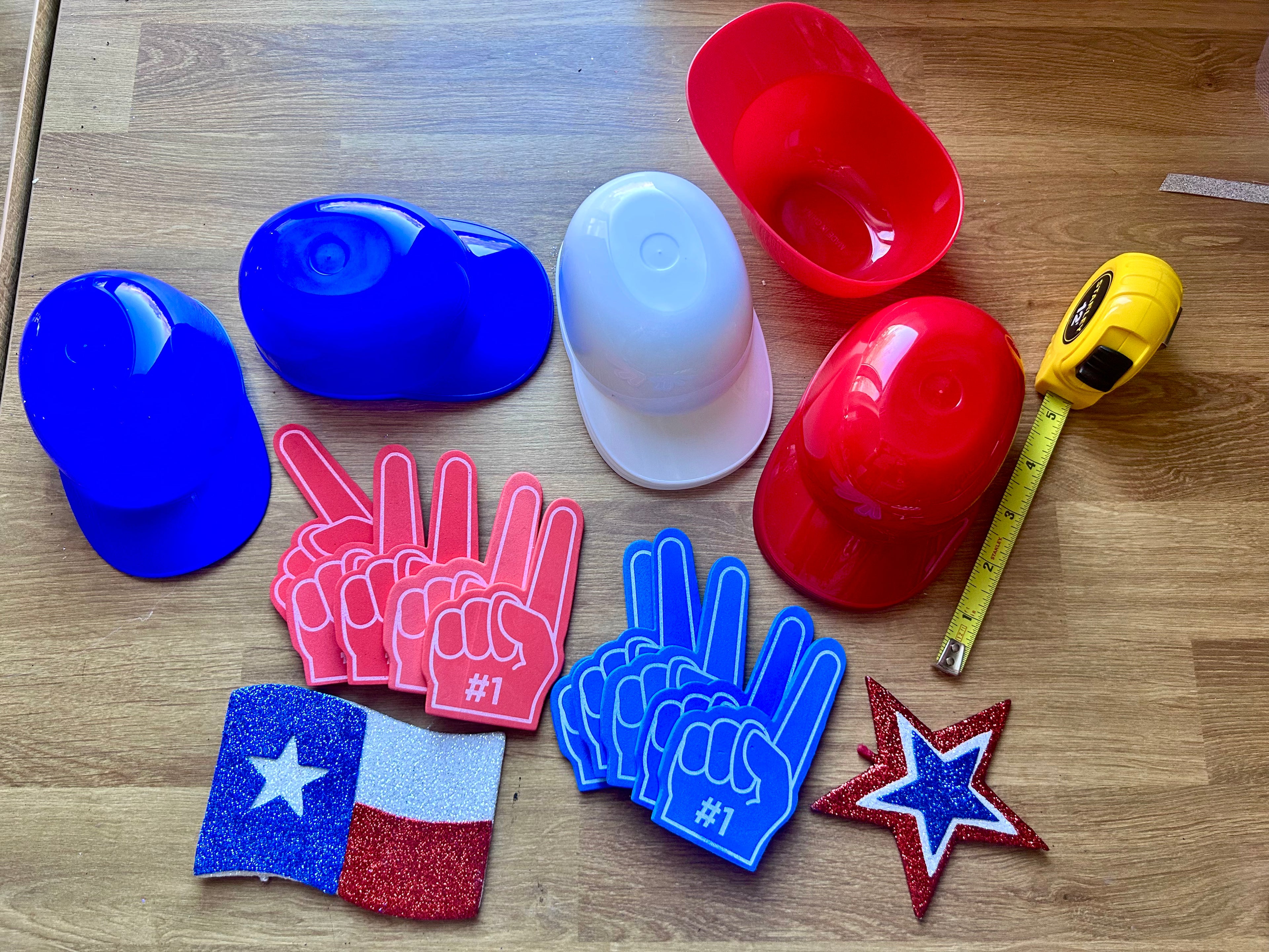 Red, White Blue Baseball Helmet Bundle
