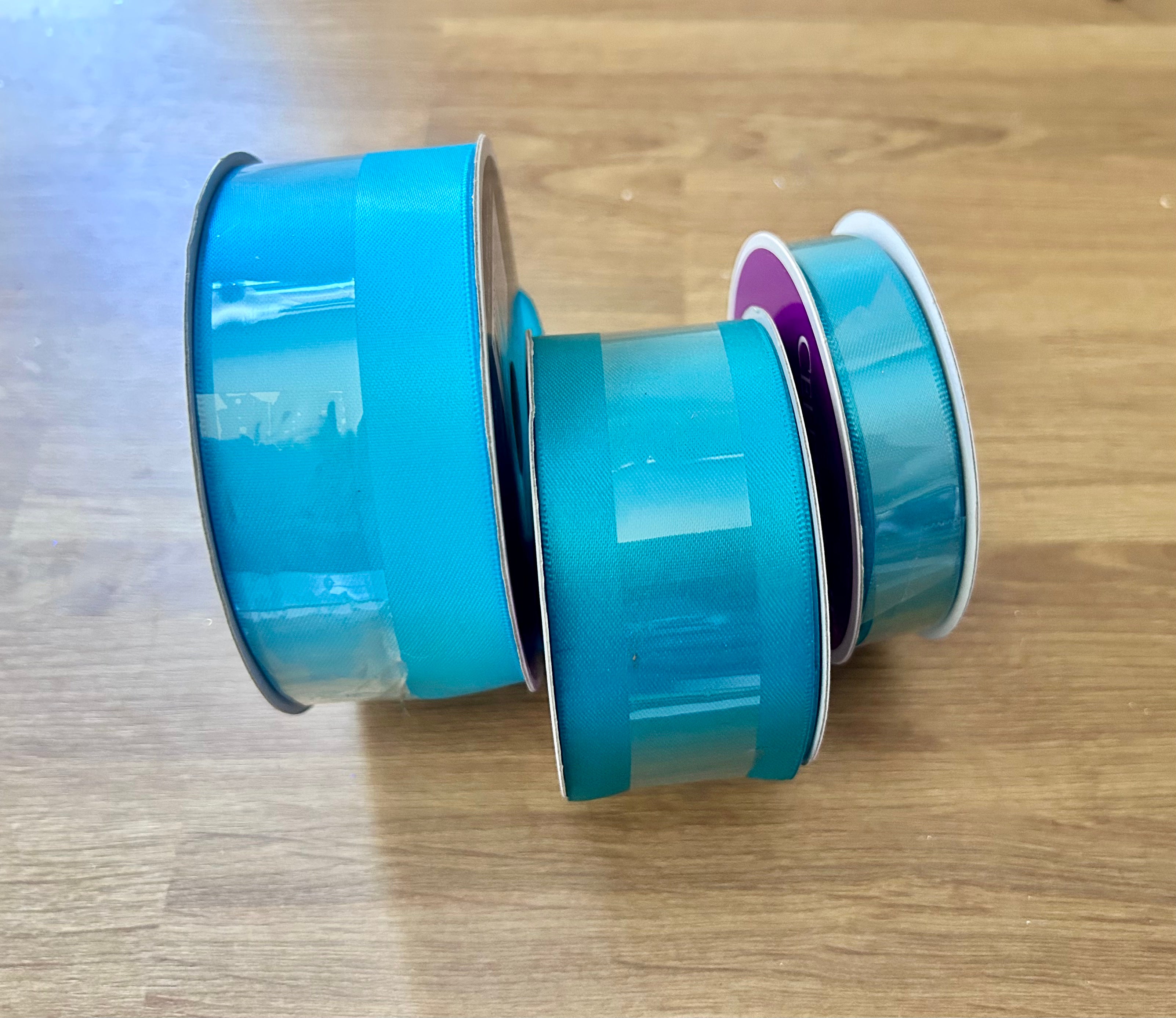 Teal Satin Ribbon Bundle New