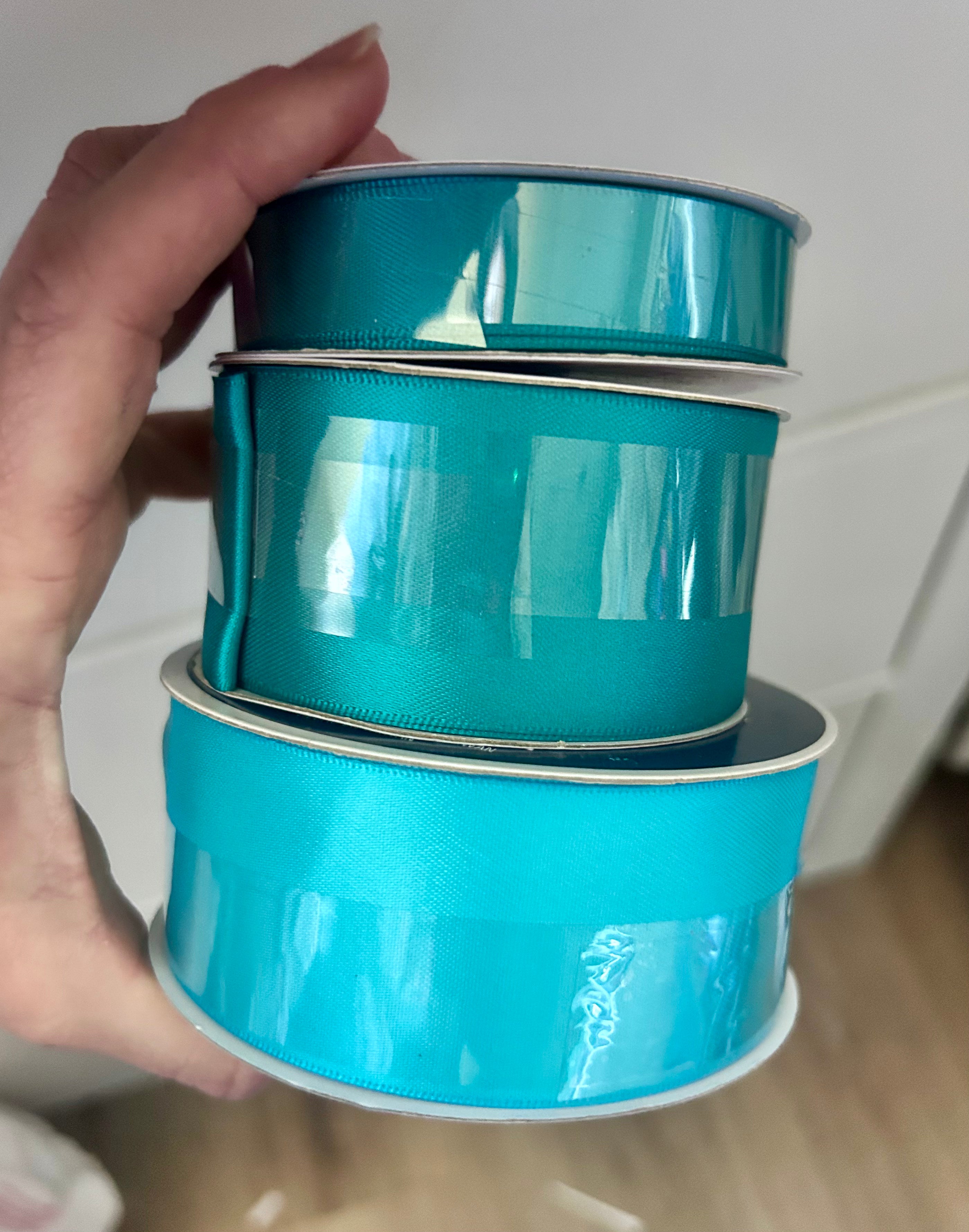 Teal Satin Ribbon Bundle New