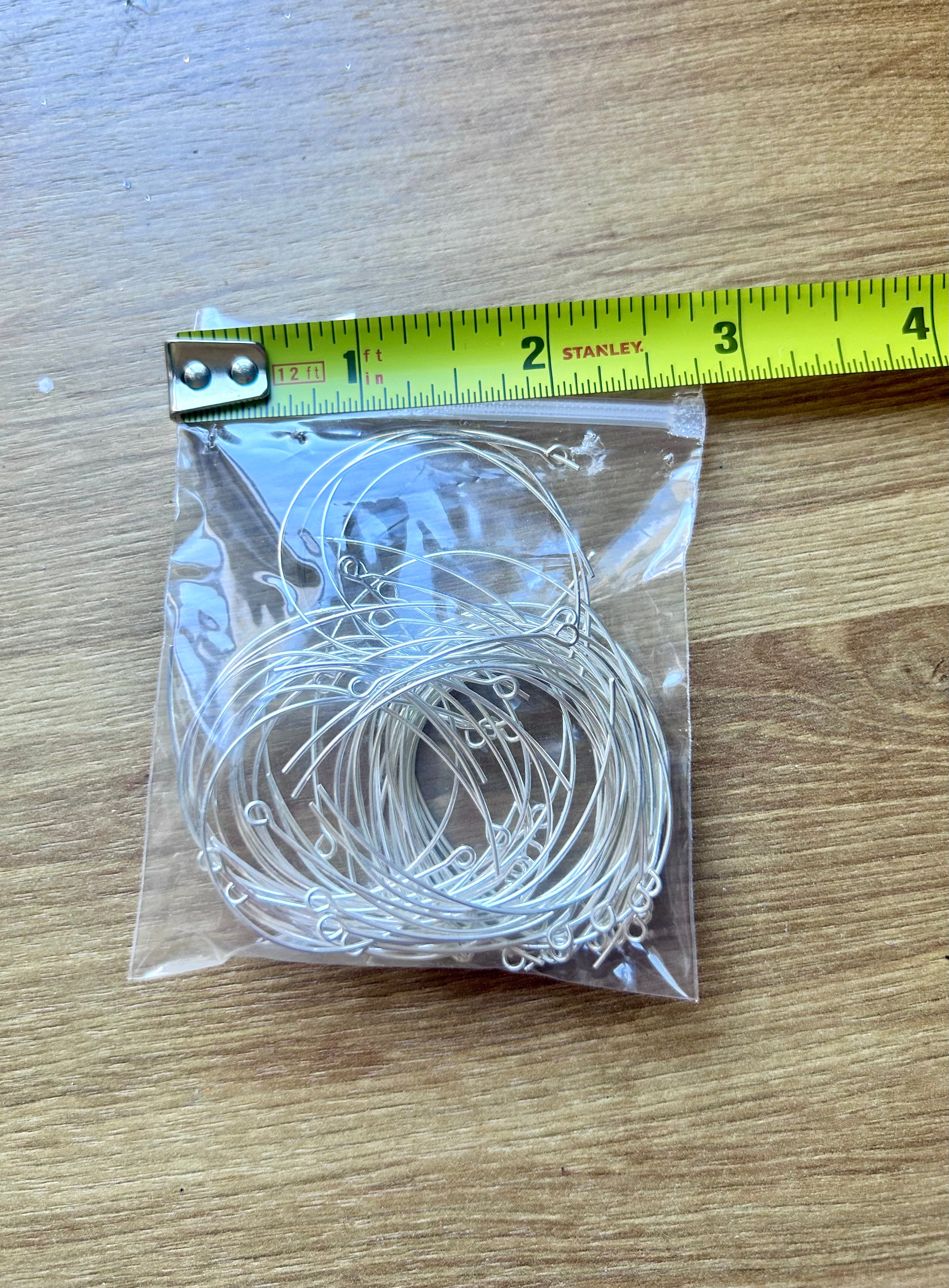 Silver Wire Earring/ Wine Charm Hoops