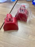 2pc 3" Red Cowbells