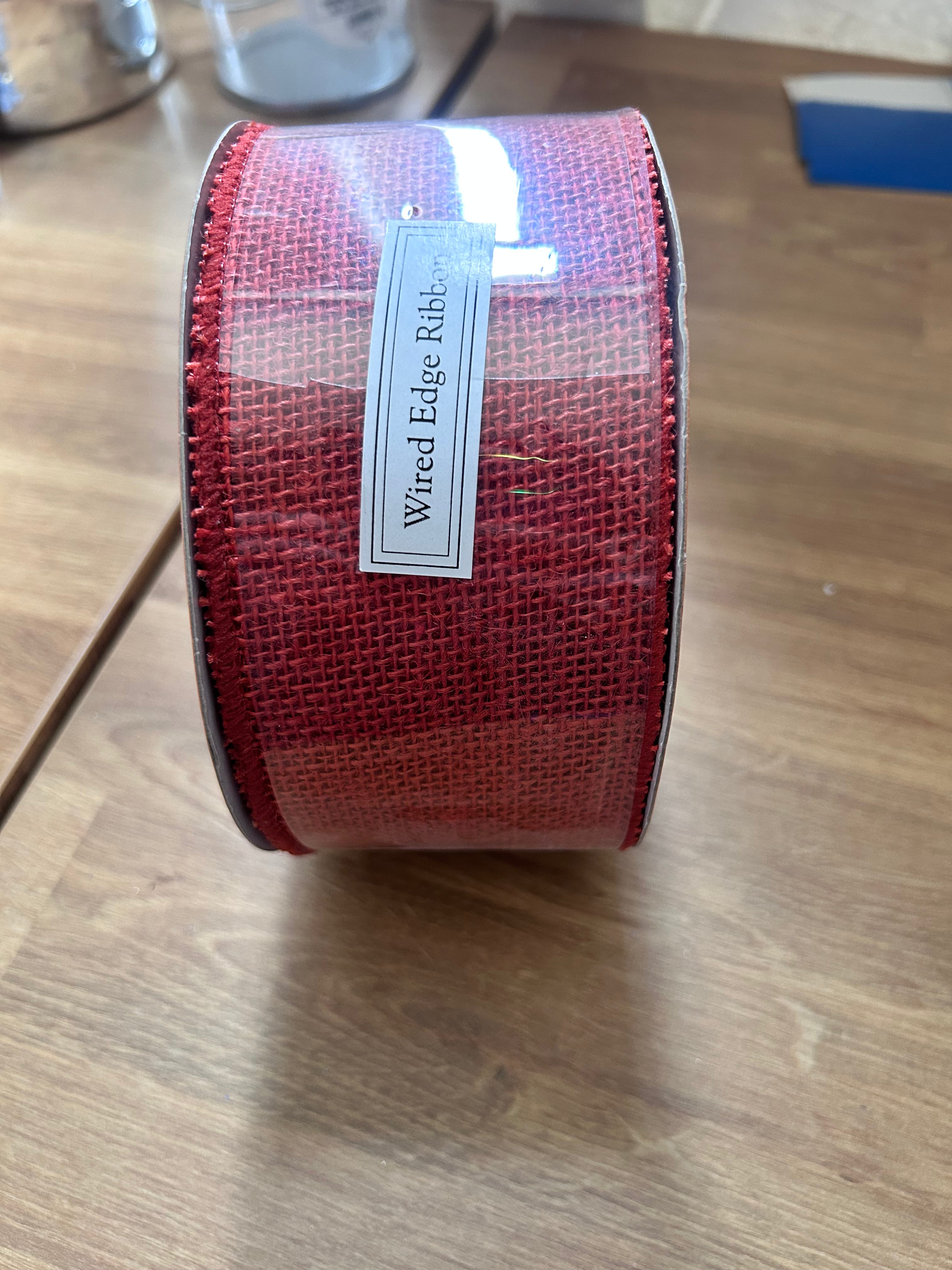 Orange Burlap Ribbon