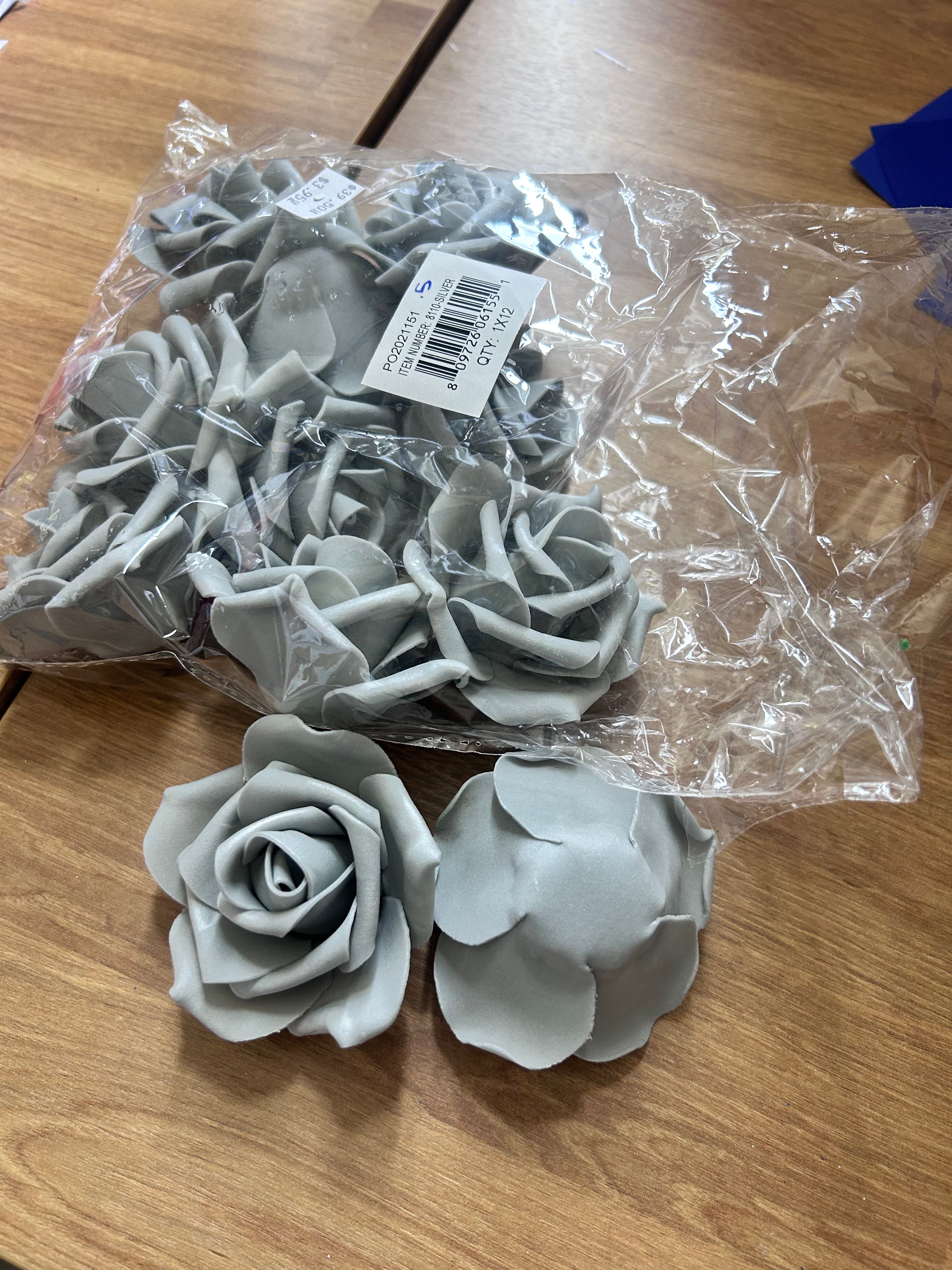 Silver Foam Roses