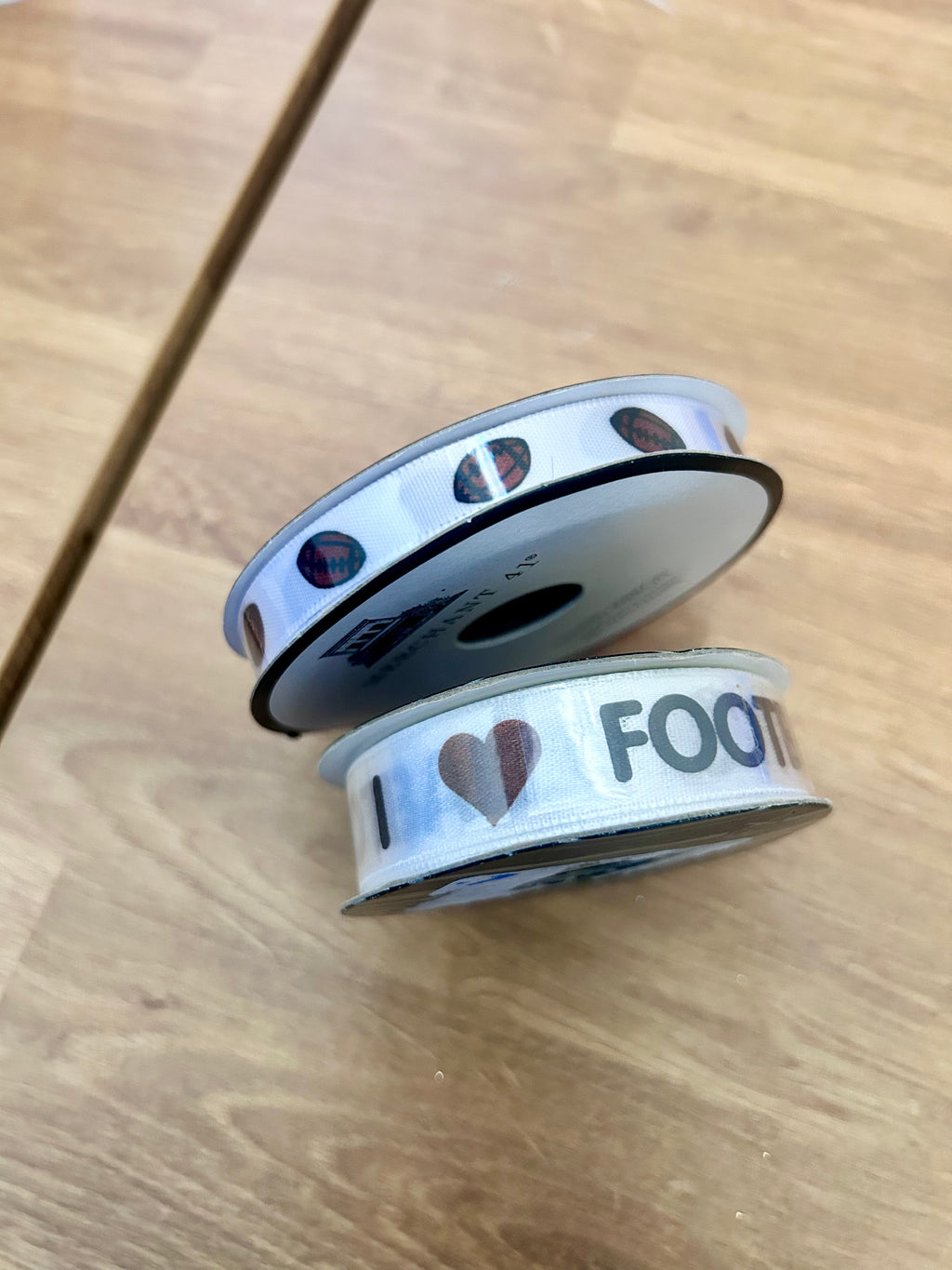 2 rolls Football Ribbon
