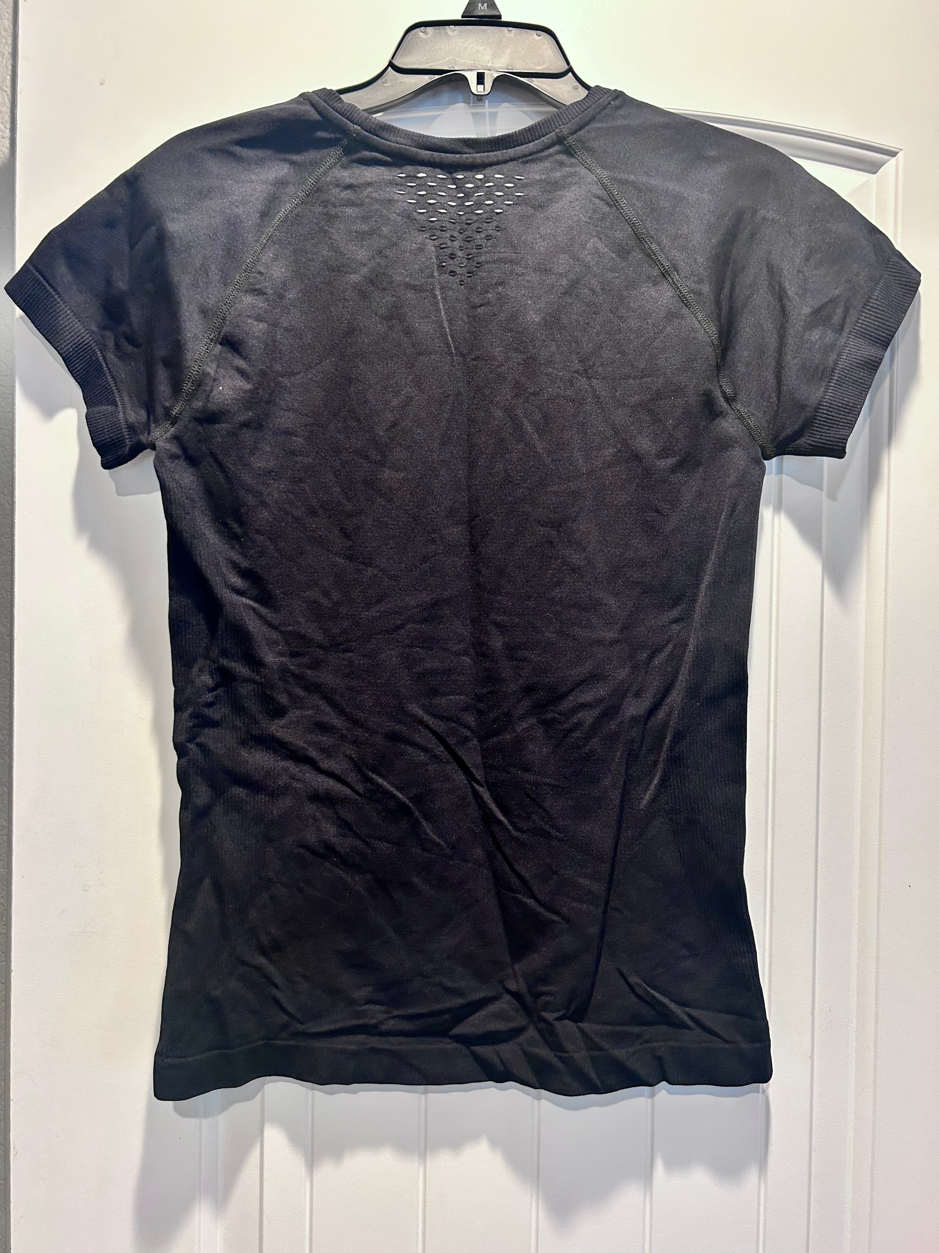 Z by Zella Black Active Fitted  Laser Cut Tee Nordstrom