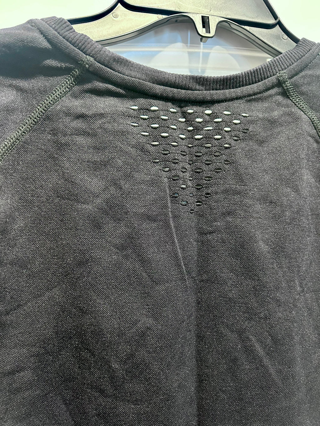 Z by Zella Black Active Fitted  Laser Cut Tee Nordstrom