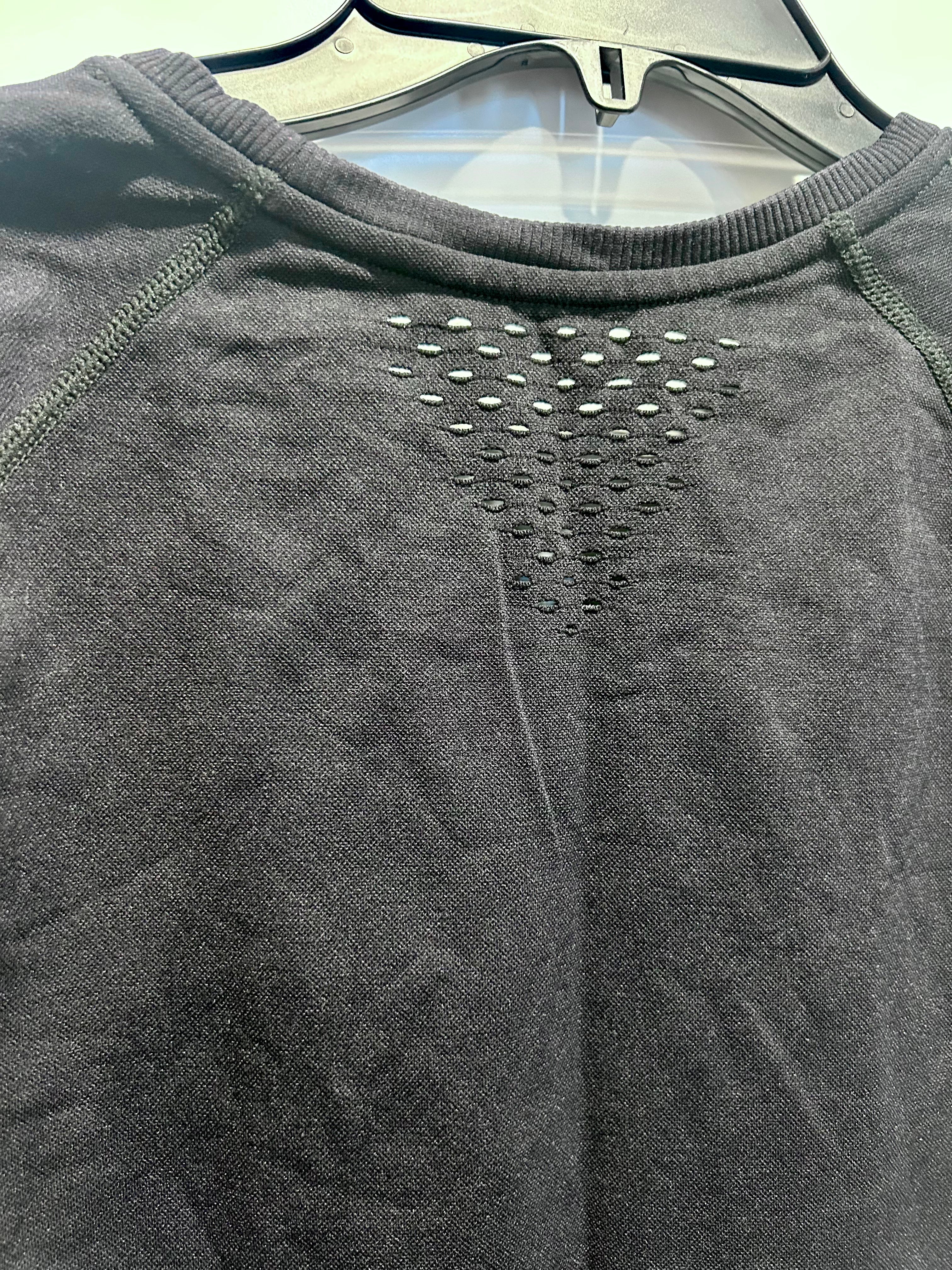 Z by Zella Black Active Fitted  Laser Cut Tee Nordstrom