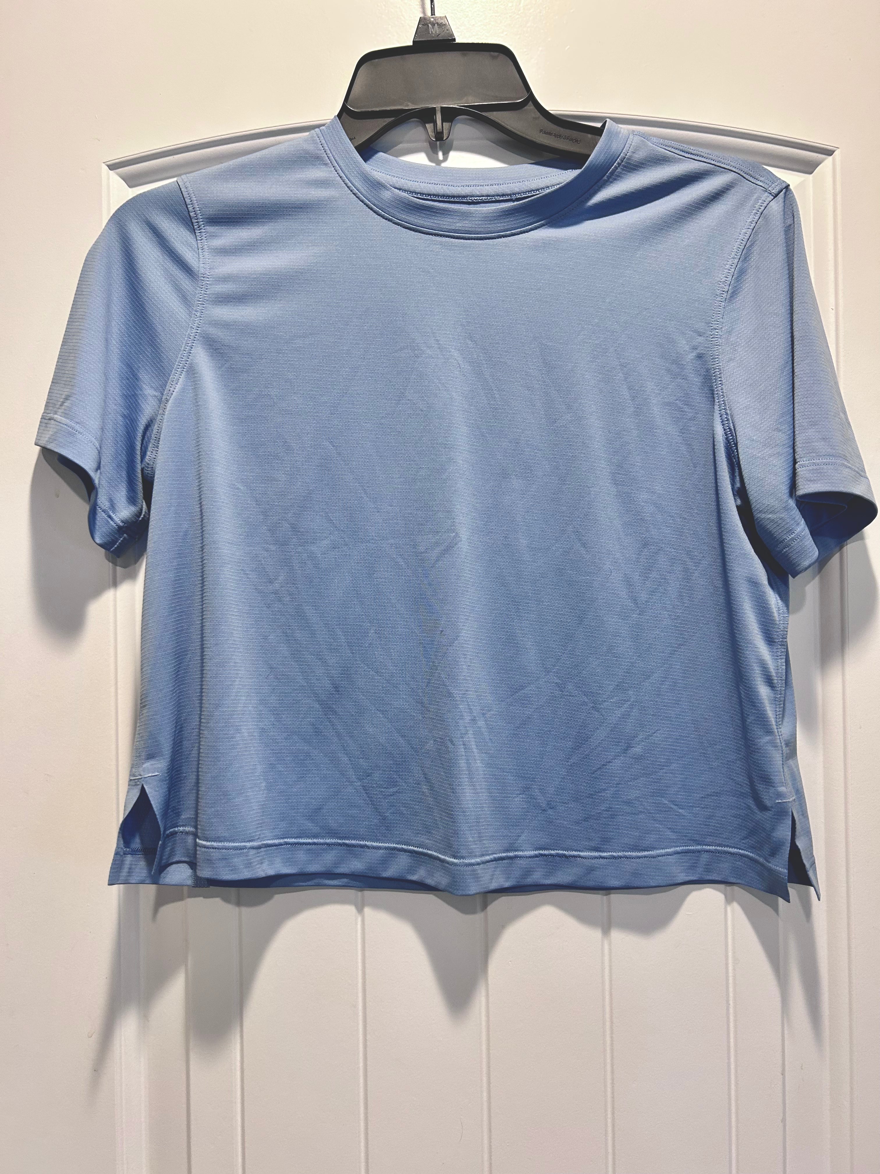 Lululemon Ultralight Waist-Length Crop Tee Blue Willow