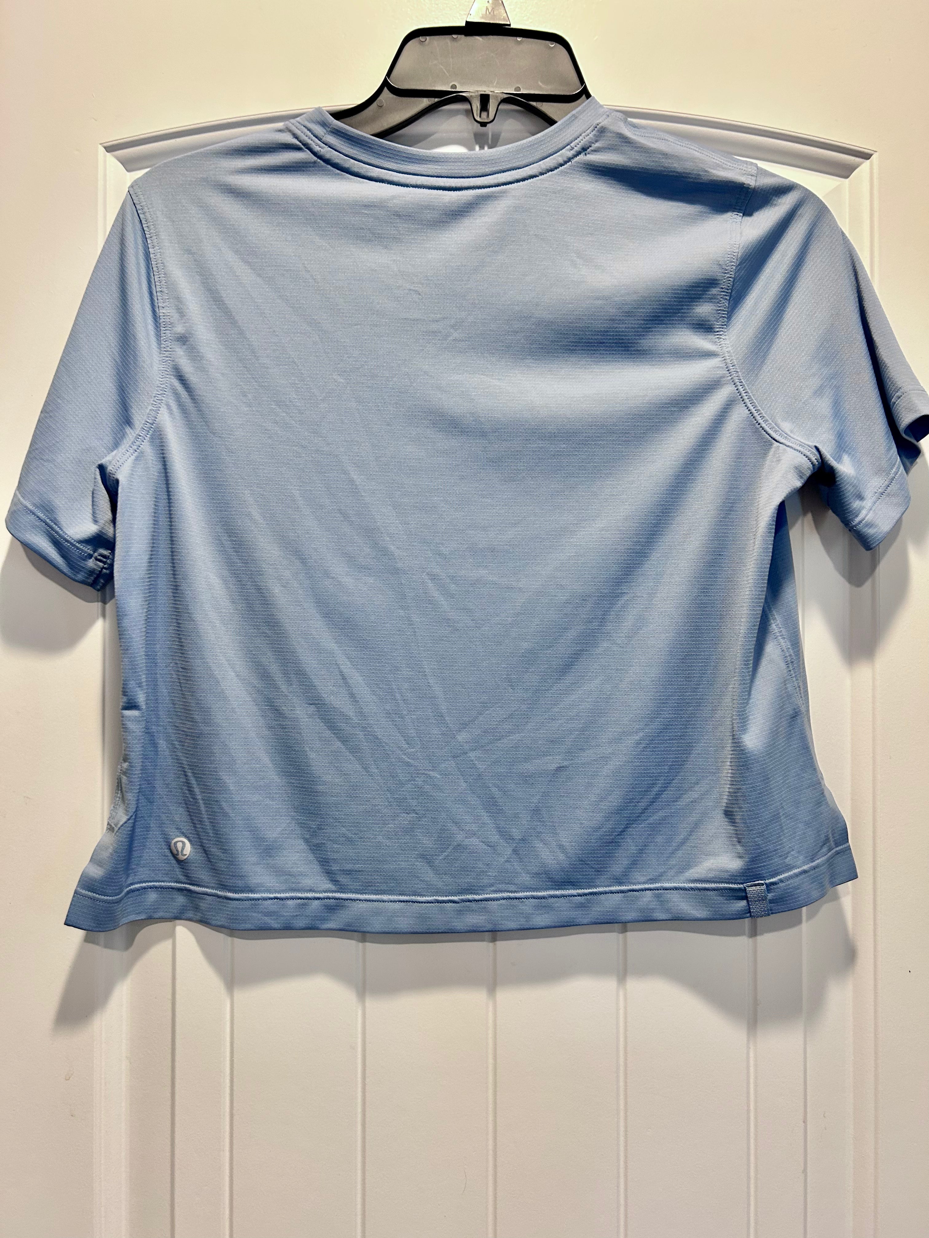 Lululemon Ultralight Waist-Length Crop Tee Blue Willow
