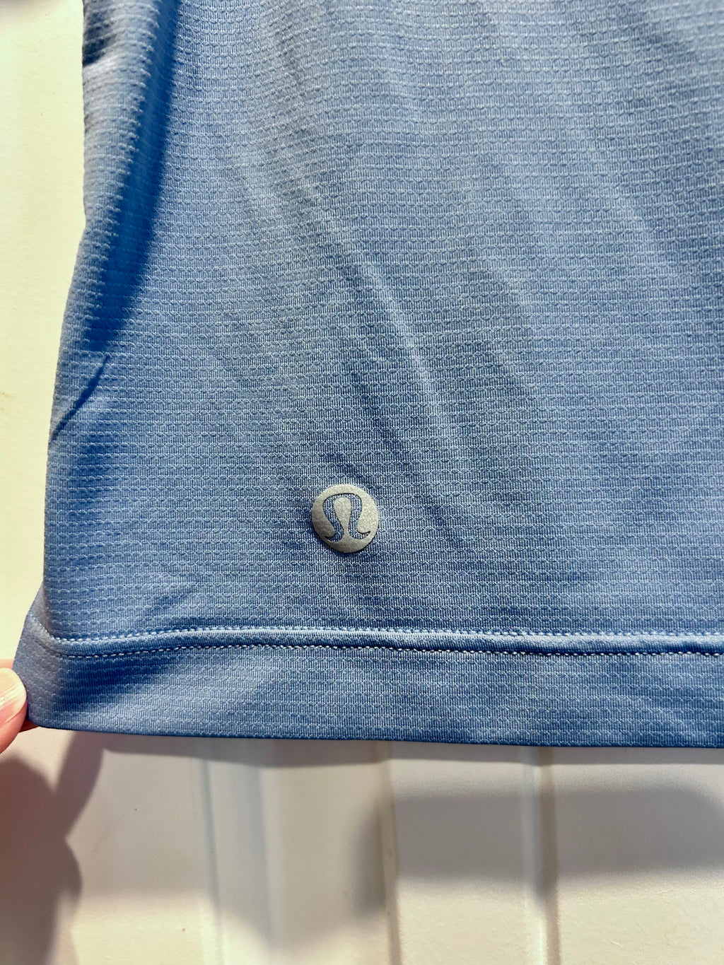 Lululemon Ultralight Waist-Length Crop Tee Blue Willow