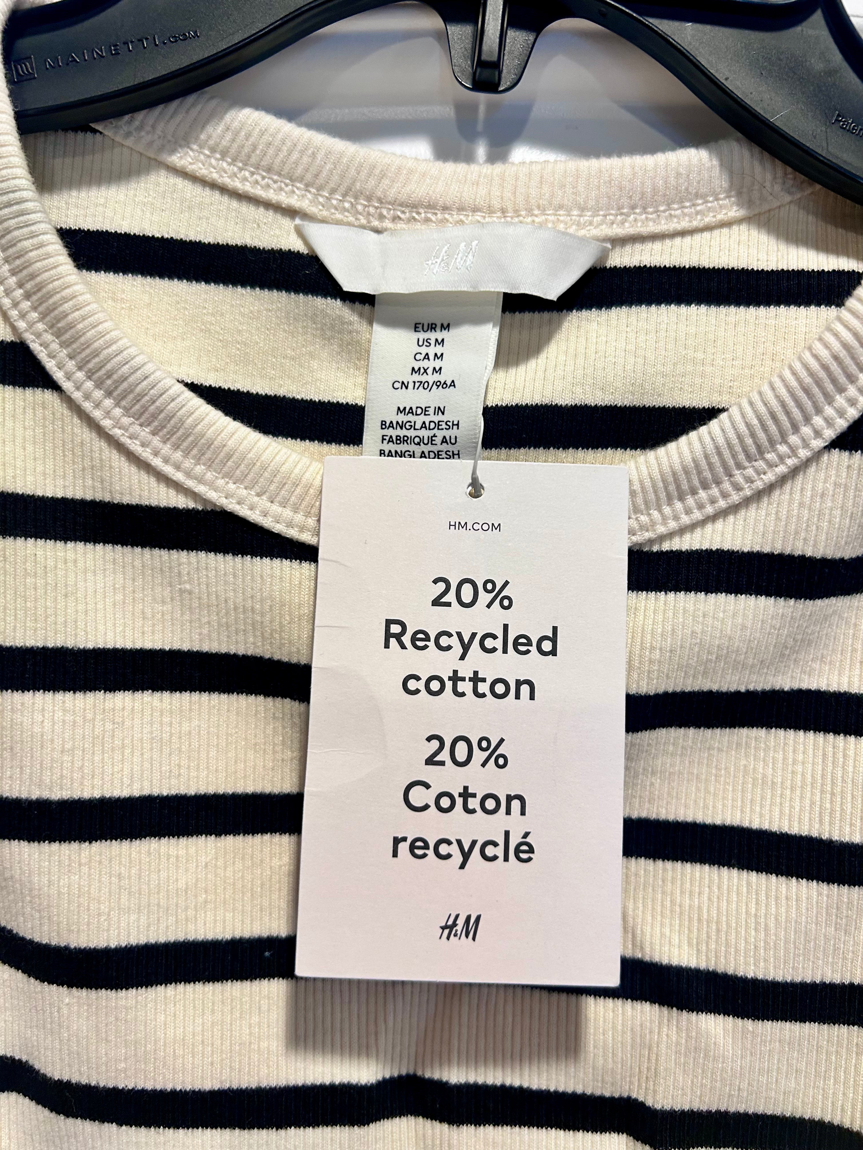 NWT H&M Striped Crop Tank