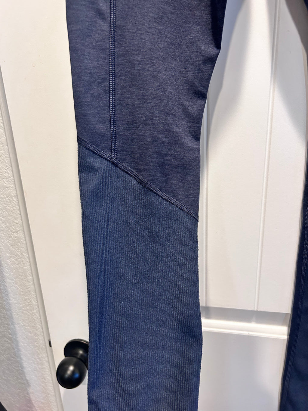 Athleta Exhale Heel Tights Heather Navy