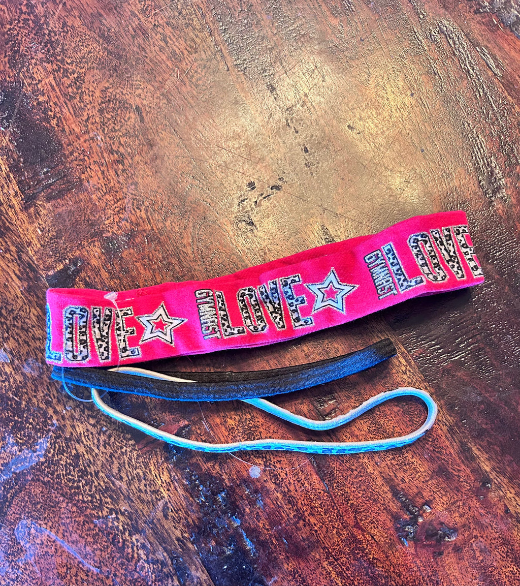 3pc NEW Justice No-Slip GYMNAST Headbands