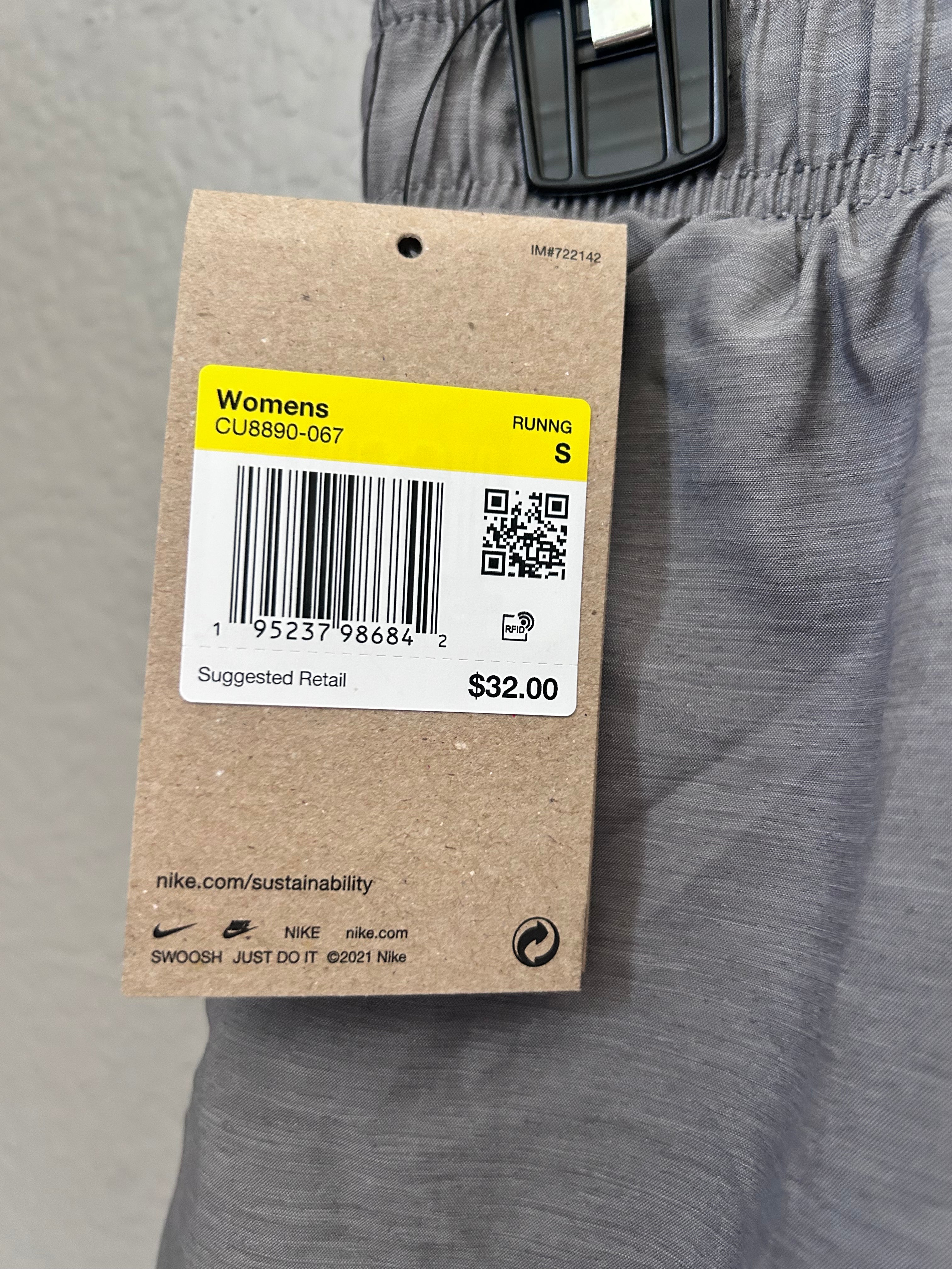 NWT Women's Nike Running Tempo Dri-FIT Mid-Rise Gray Small