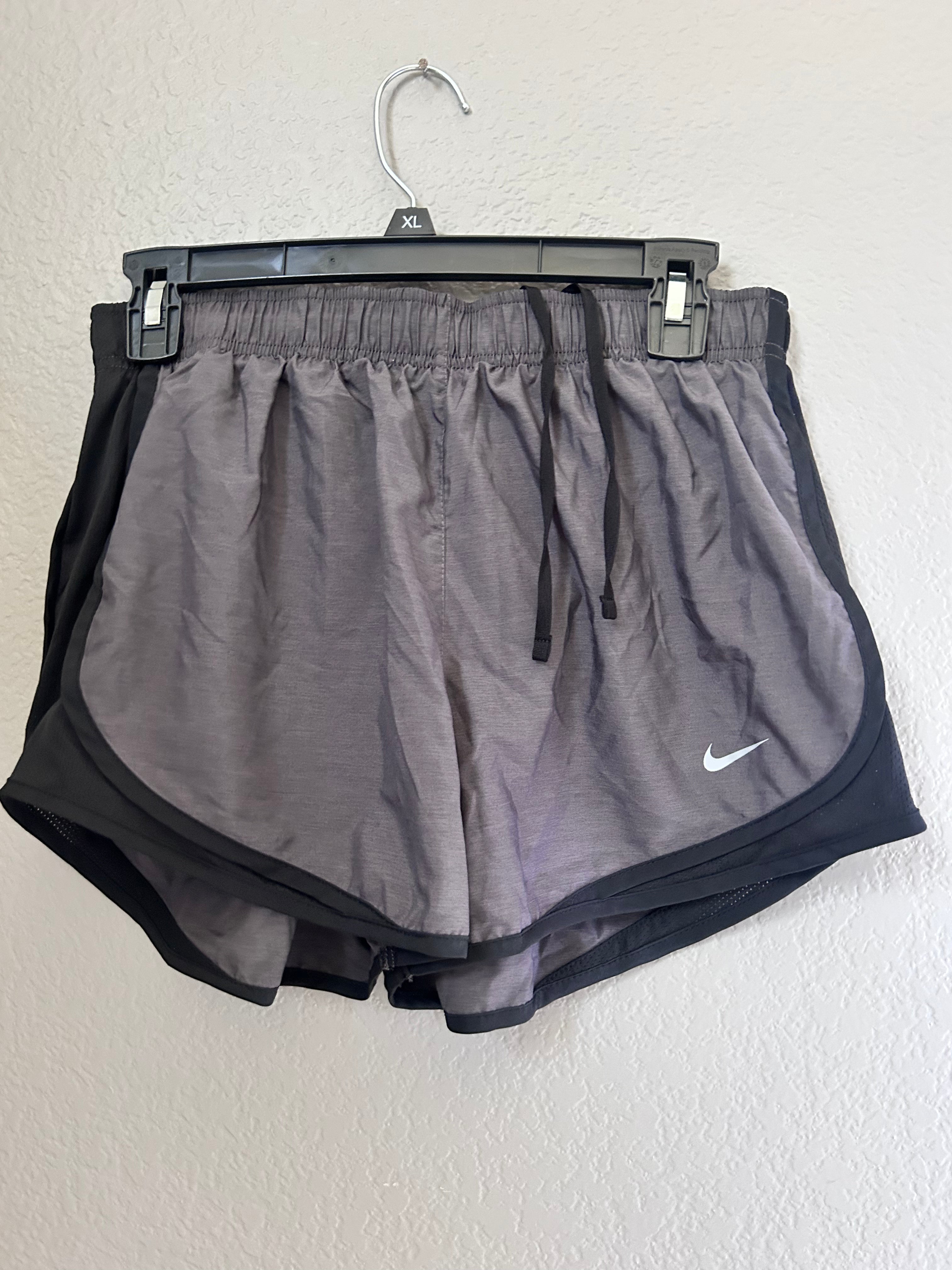 Women's Nike Running Tempo Dri-FIT Mid-Rise Gunsmoke Gray & Blk