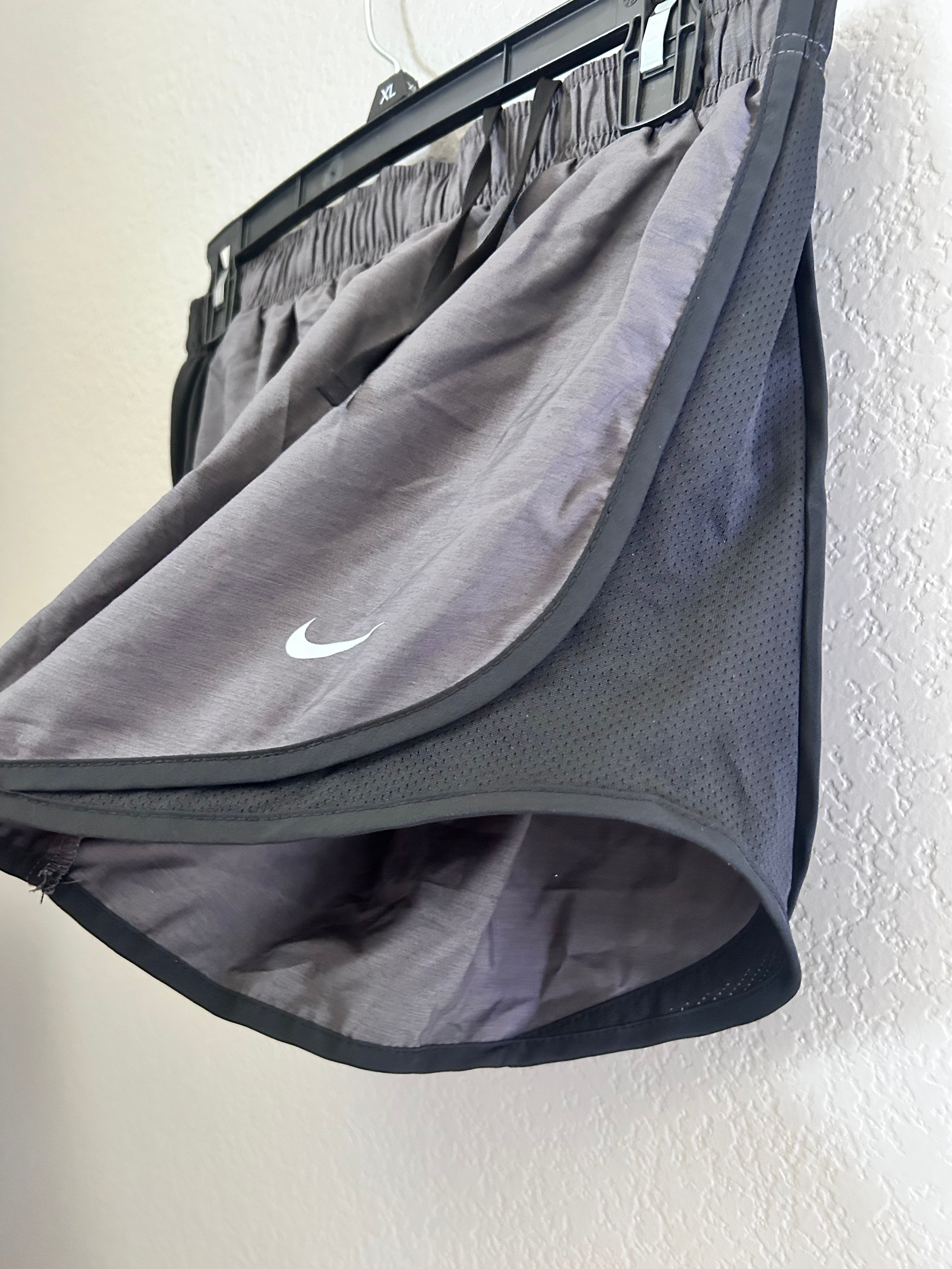 Women's Nike Running Tempo Dri-FIT Mid-Rise Gunsmoke Gray & Blk