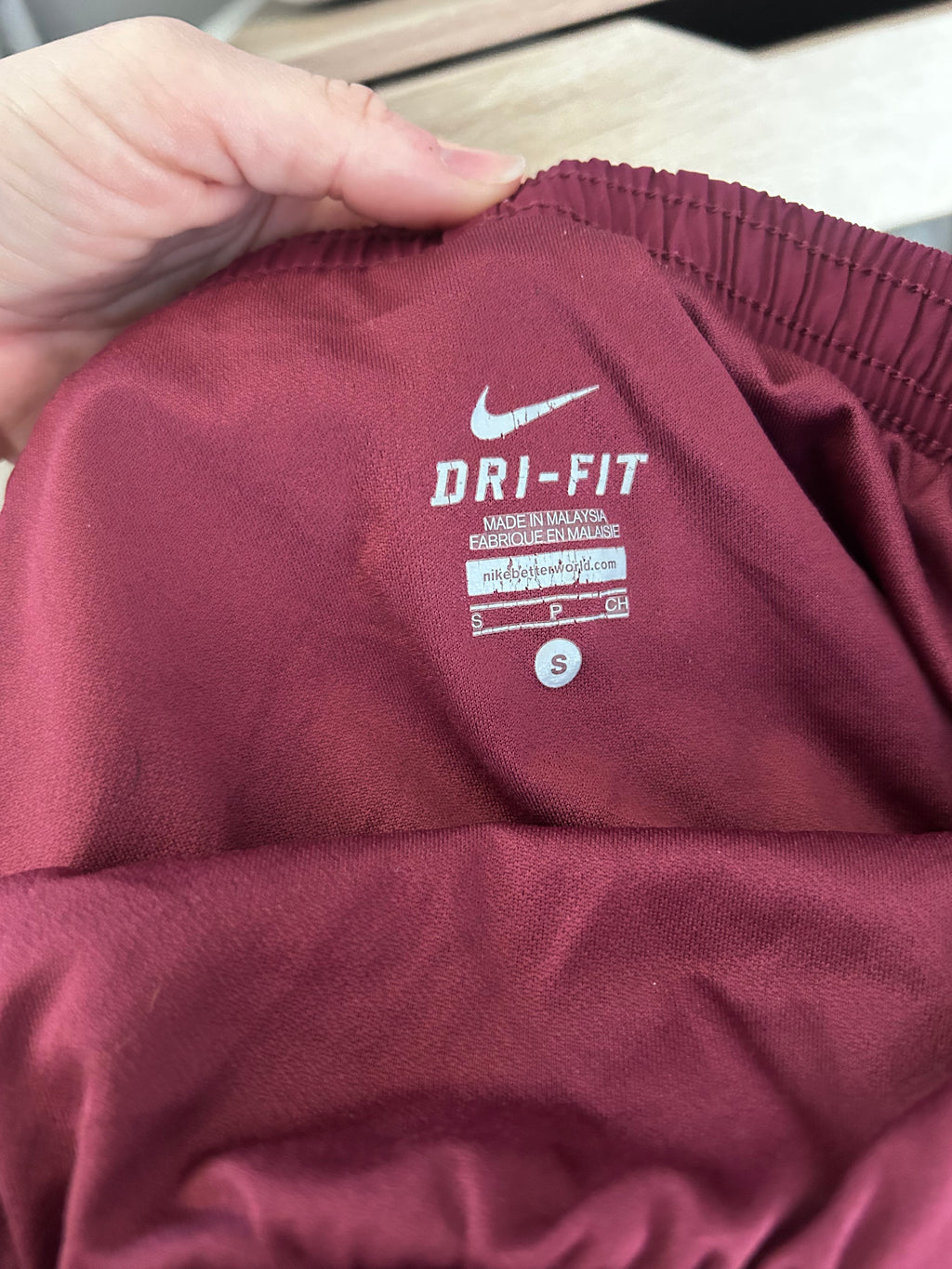 Women's Nike Running Tempo Dri-FIT Mid-Rise Maroon