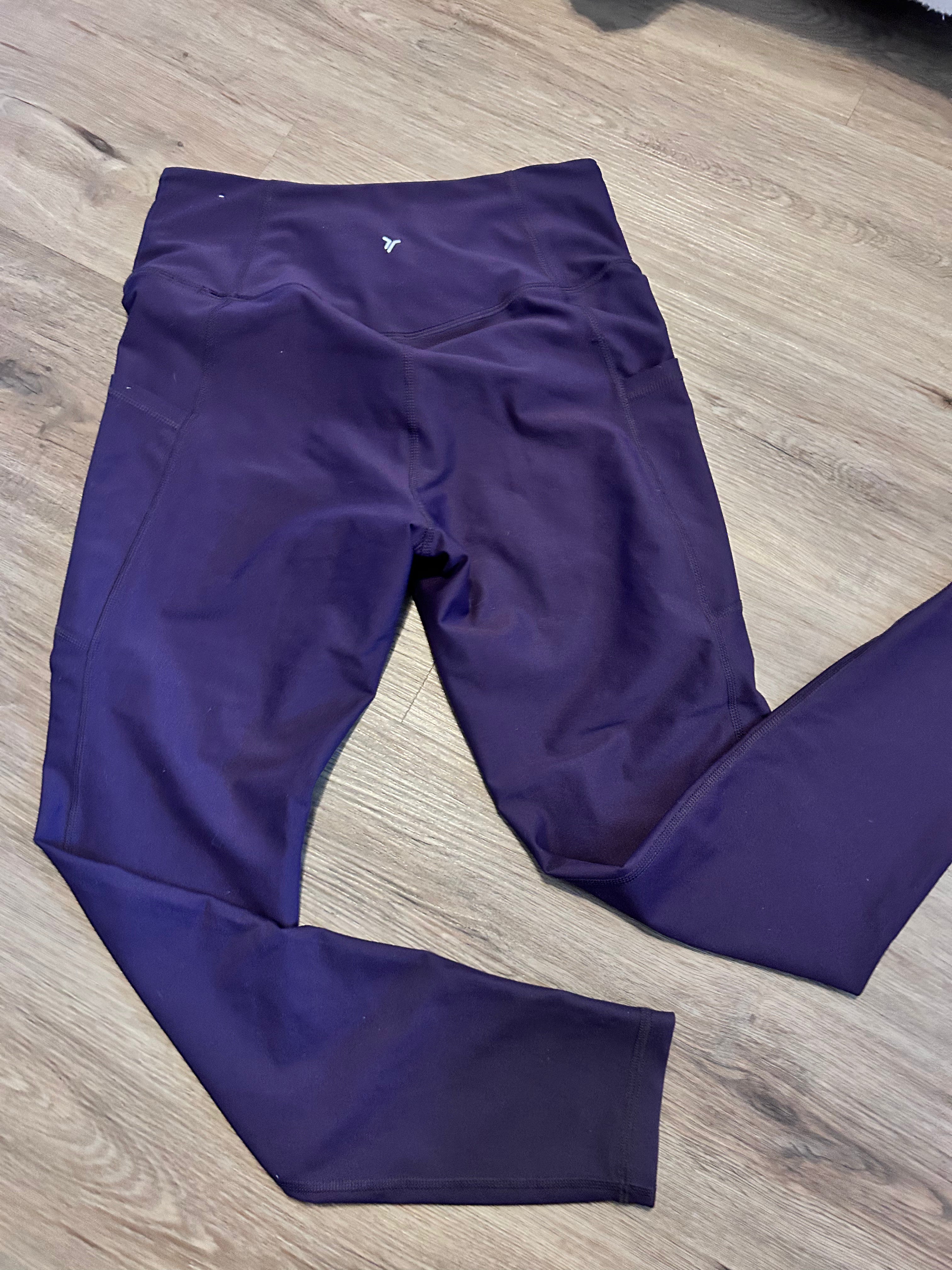 Old Navy Go Dry Powersoft Active Leggings- Purple Plum