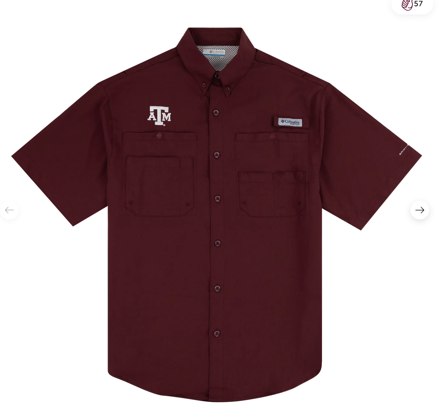 Mens Small Aggie Columbia Fishing Shirt