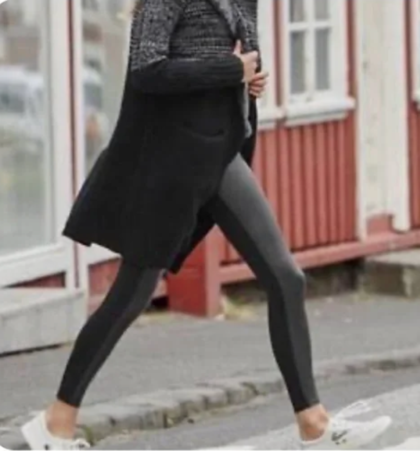 Athleta Women's High Rise Gleam Faux Leather Black Leggings