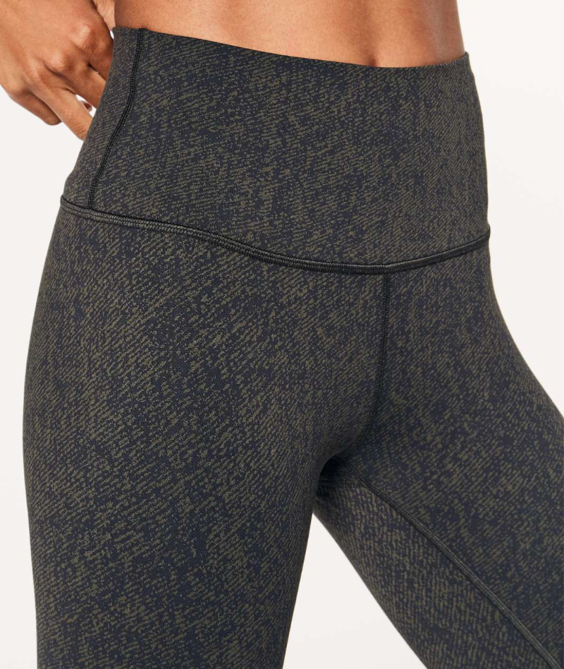 Lululemon WunderUnder High Rise 7/8 Legging Denim/Olive *flawed
