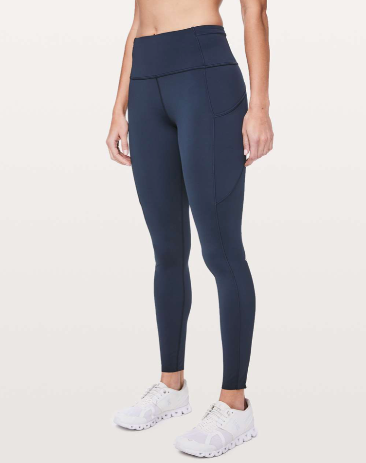 Lululemon Navy Fast Free High Rise  Leggings