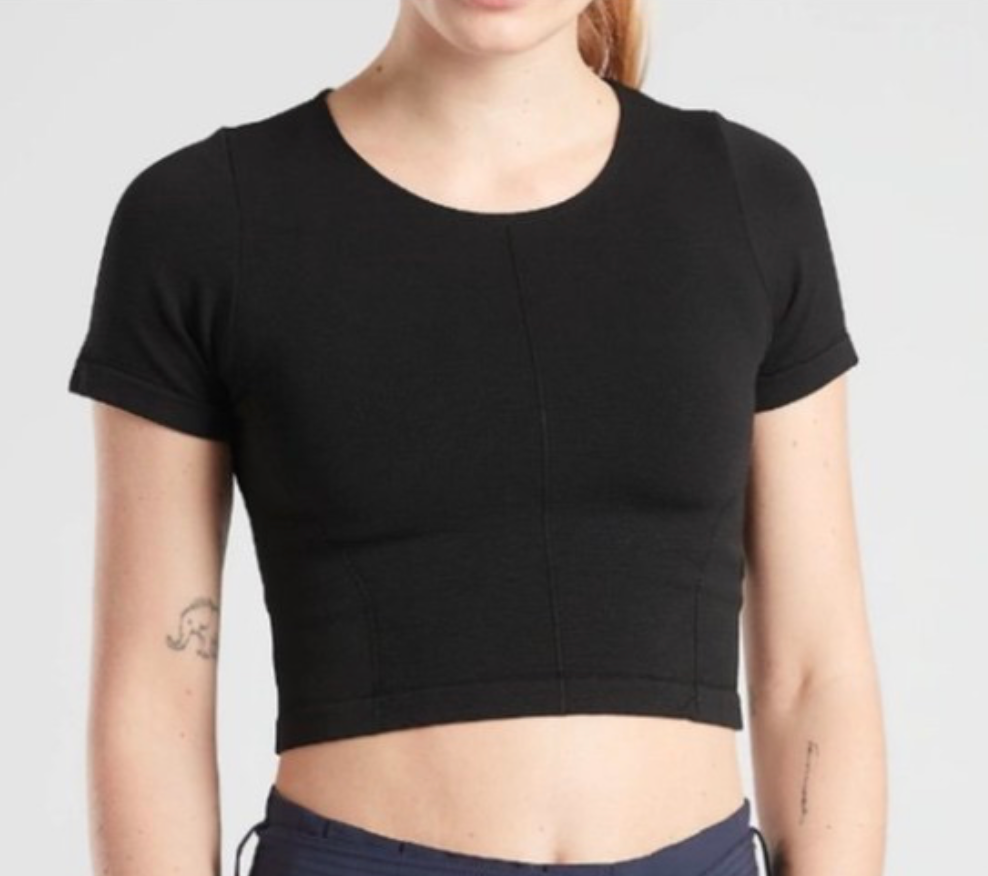 Athleta Shortcut Fitted Crop Top, Slimming Compression