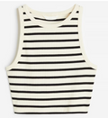 NWT H&M Striped Crop Tank