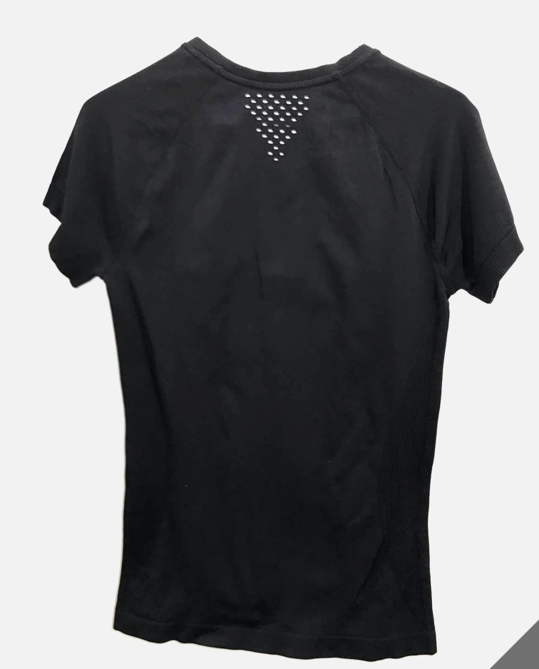 Z by Zella Black Active Fitted  Laser Cut Tee Nordstrom