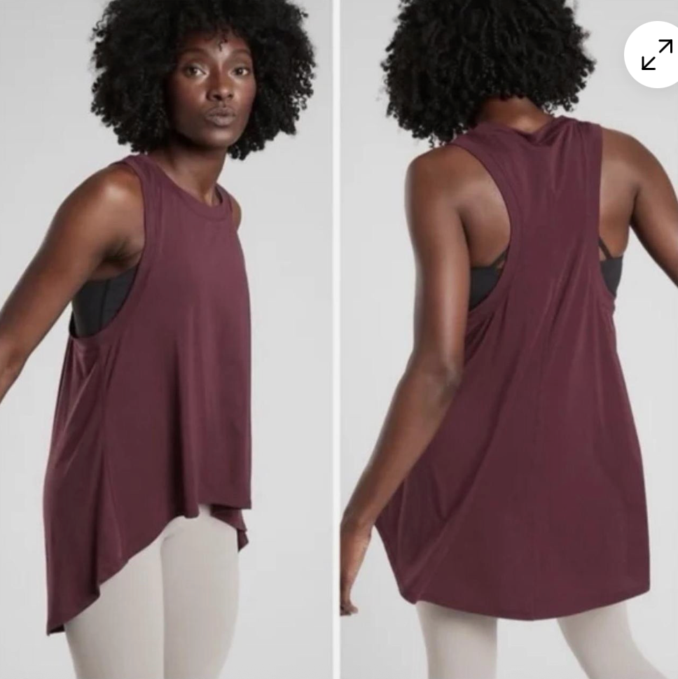 Athleta Essence Tank Relaxed Racerback Hi-Lo Flowy Tank