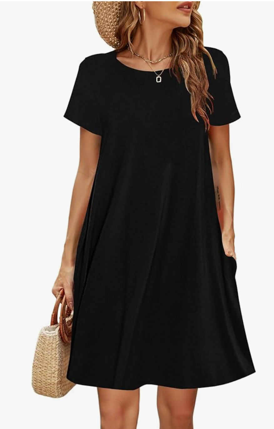 NWT Black T-shirt Dress with Pockets