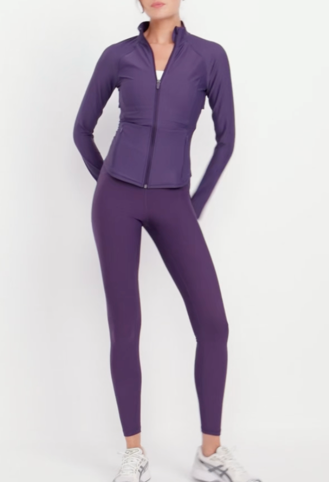 Old Navy Go Dry Powersoft Active Leggings- Purple Plum