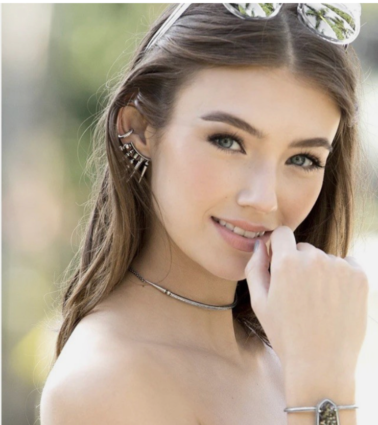 Kendra Scott Scottie Pave CZ Choker Necklace Silver Tone Adjustable