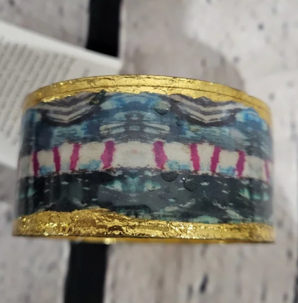 NWT Noonday Bracelet Cuff, Gold Leaf Handmade in India